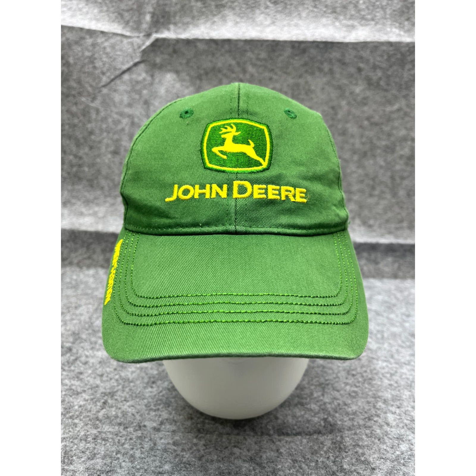 John Deere John Deere Hat Cap Snap Back Adult Green 100% Cotton Farm Equipment Agriculture Twill Adjustable Mens Outdoor Green Cap Snapback Hats Size ONE SIZE - 2 Thumbnail