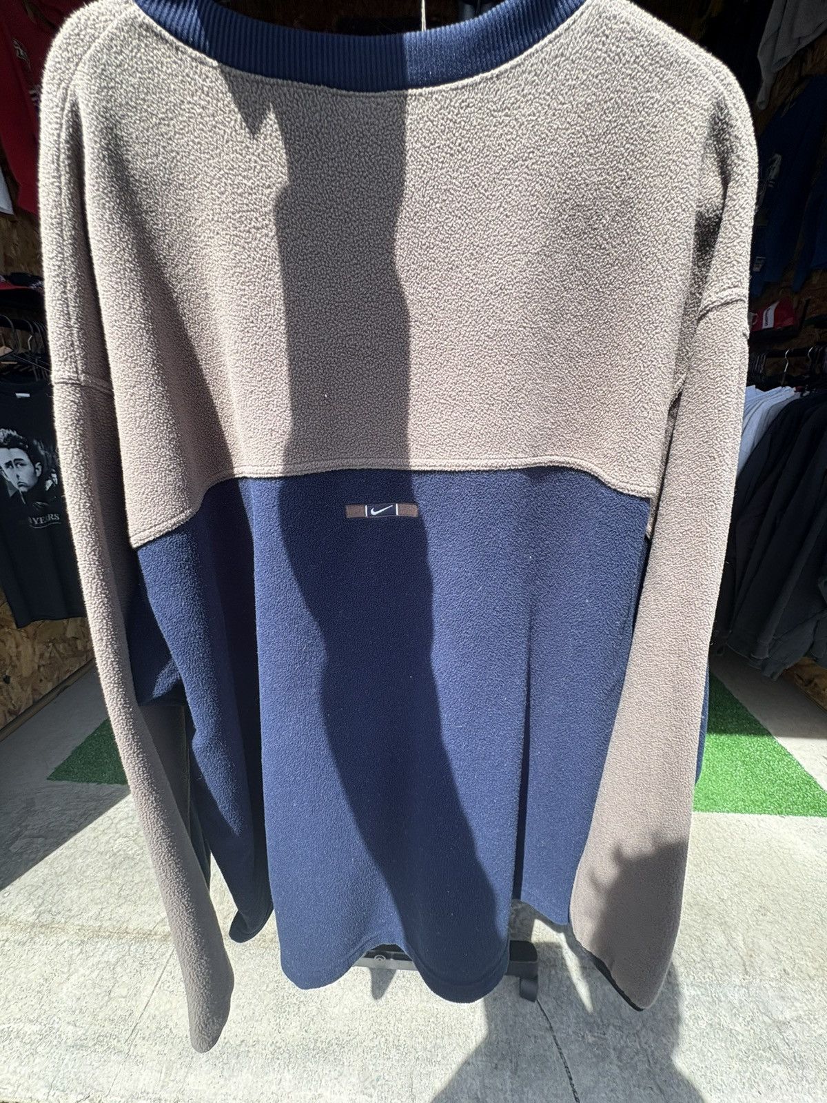 Japanese Brand × Nike × Vintage Vintage 1990s Nike Fleece Long Sleeve Shirt Size US XXL / EU 58 / 5 - 3 Thumbnail