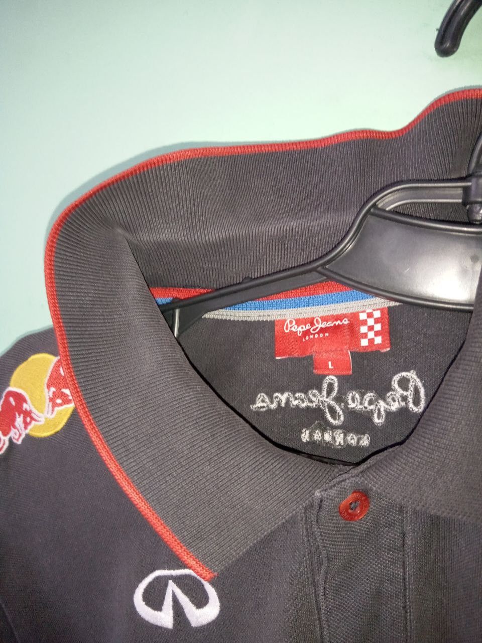 Pepe Jeans Vintage Pepe Jeans Red Bull Racing Infiniti Y2K Faded Polo Size US L / EU 52-54 / 3 - 5 Thumbnail
