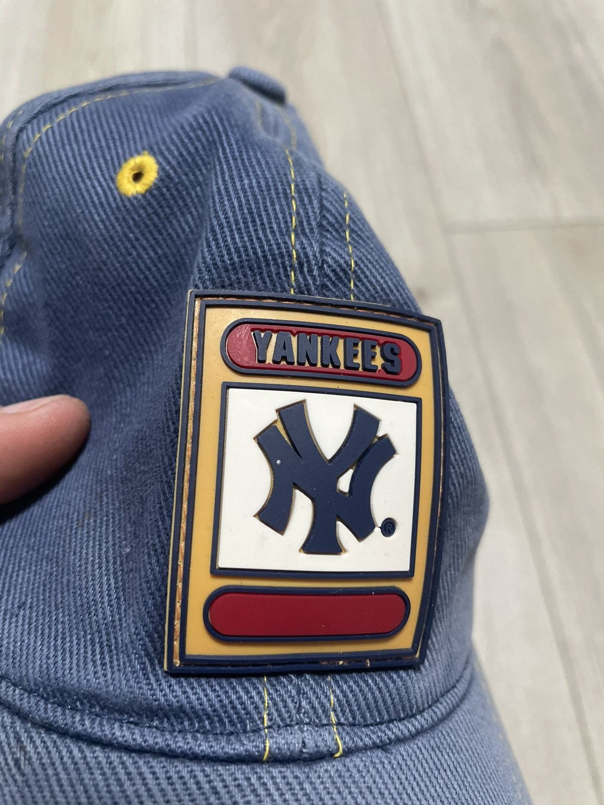 MLB × New York Yankees × Vintage Vintage 90s New York Yankees Denim Cap NY MLB Streetwear Size ONE SIZE - 9 Thumbnail