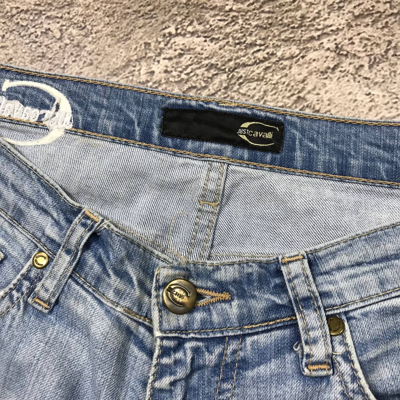 Vintage Vintage 90s Just Cavalli Distressed Baggy Jeans Grunge 31 Size US 31 - 3 Thumbnail
