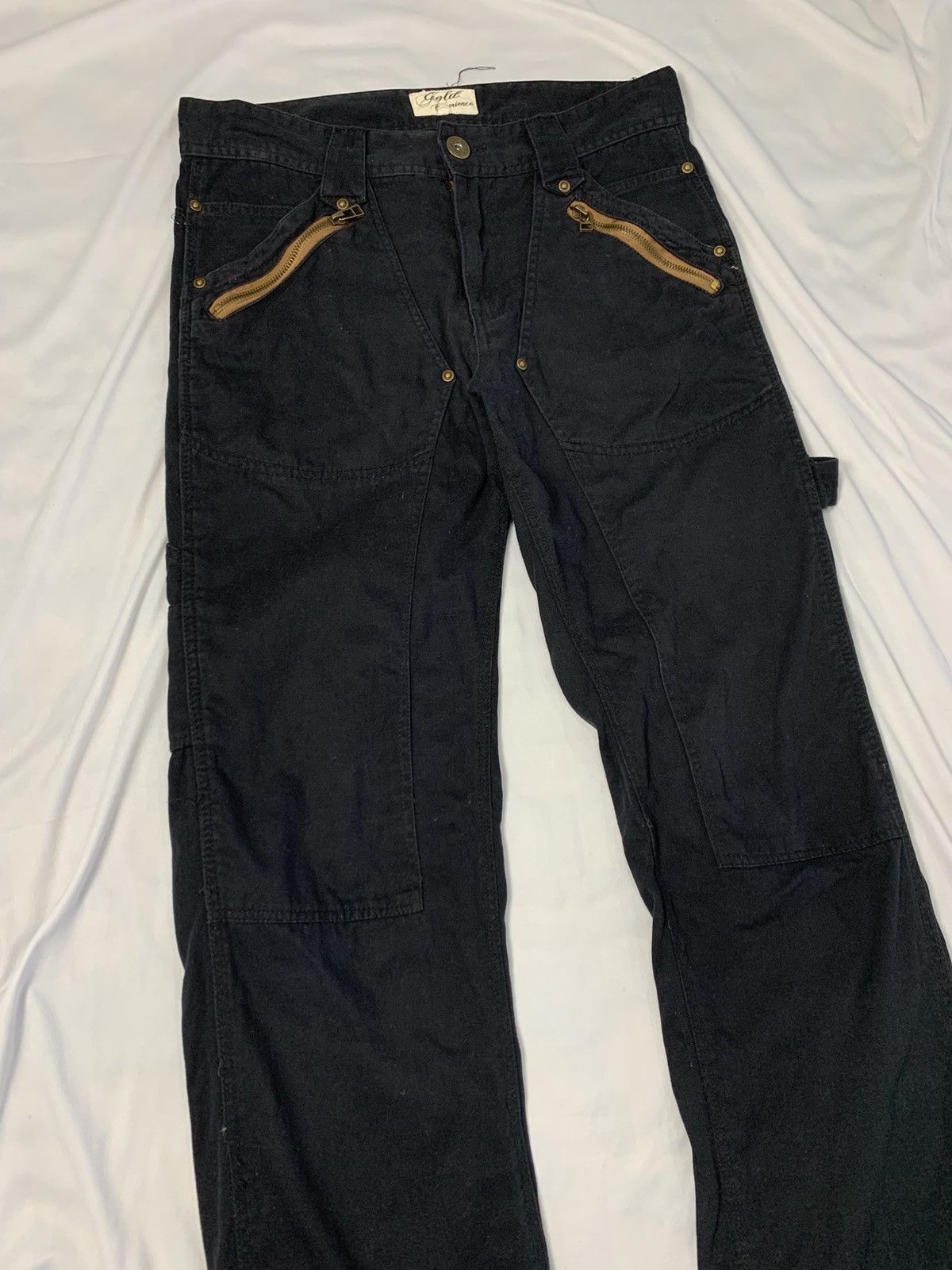 Japanese Brand japanese double knee carpenter twill pant gold experience Size US 30 / EU 46 - 5 Thumbnail