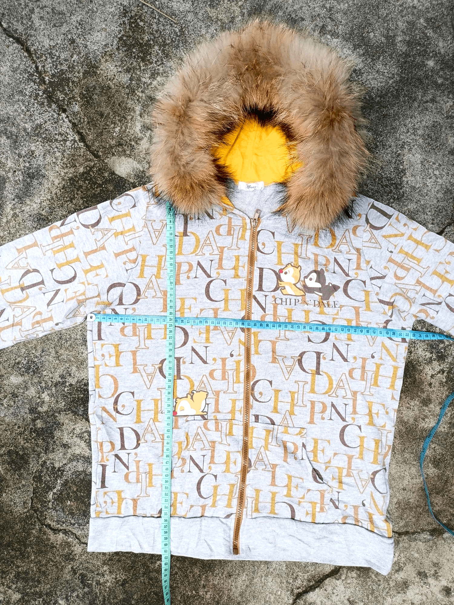 Cartoon Network × Disney × Japanese Brand Disney Chip & Dale Fur Hoodie Full Print Size US XL / EU 56 / 4 - 7 Thumbnail