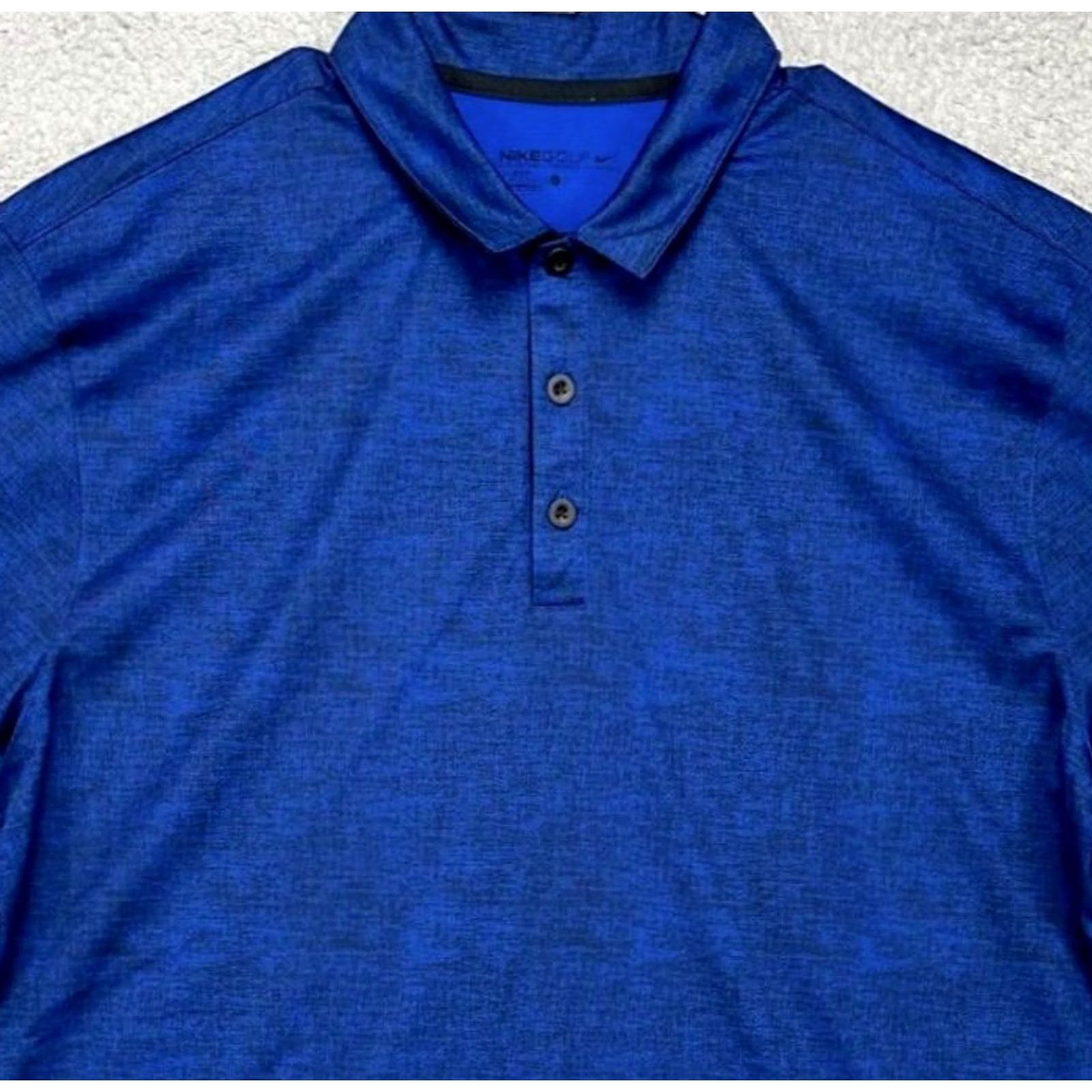 Nike Nike Golf Shirt Polo Athletic Swoosh Dri-Fit Blue Short Sleeve Mens Large XXL? (note: original size L) Size US L / EU 52-54 / 3 - 2 Thumbnail