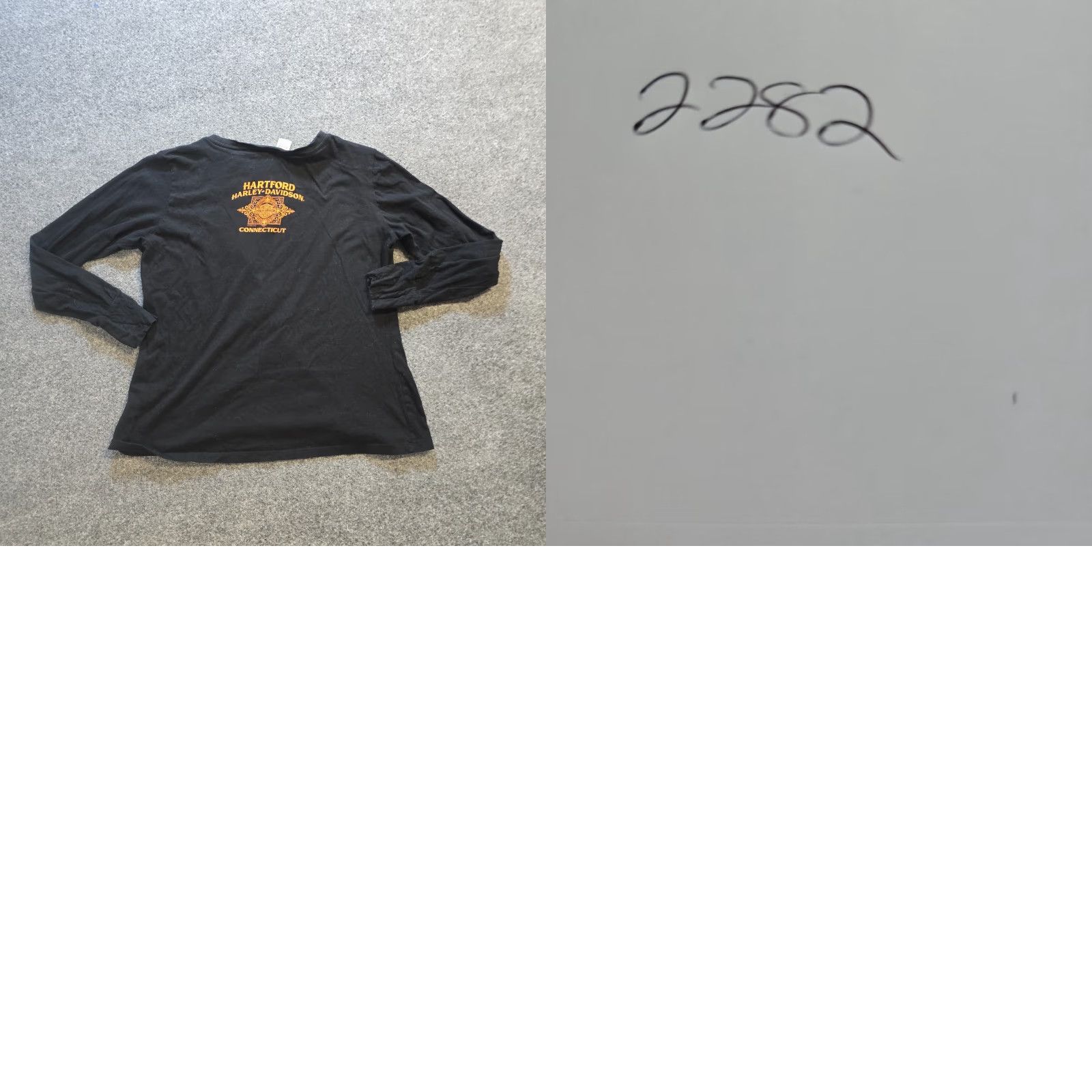 Harley Davidson Harley-Davidson Shirt Womens Large Black Logo Long Sleeve T-Shirt Casual Biker Motorcycle Knit Cotton Blend Cotton Size L / US 10 / IT 46 - 8 Thumbnail