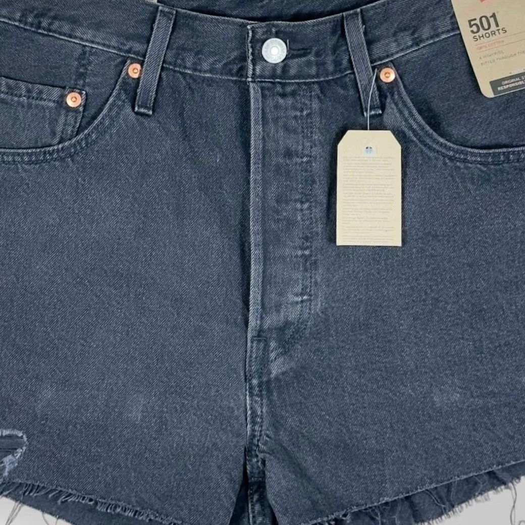 Levi's Levi's 501 Women's Shorts High Rise Denim Black Wash W32 New Size 24" / US 00 / IT 34 - 3 Thumbnail