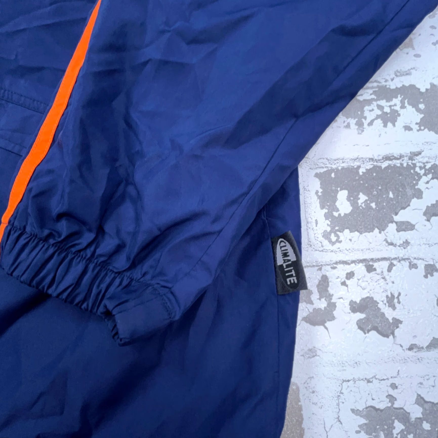 Adidas VINTAGE adidas Jacket Men Large Blue Orange Windbreaker Track Suit Y2K Jacket Size 42R - 5 Thumbnail