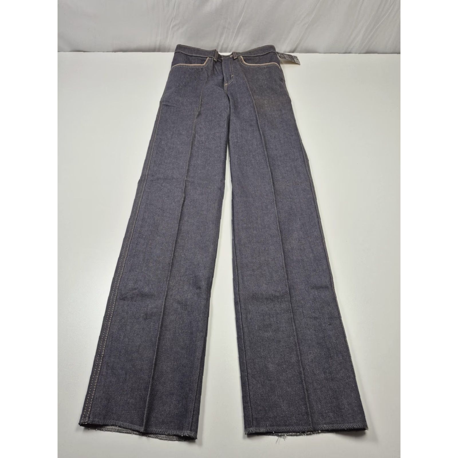 Bill Blass VINTAGE Bill Blass Casual Slacks Mens 28x35 Blue Denim Chino Pants USA NWT Size US 28 / EU 44 - 2 Thumbnail