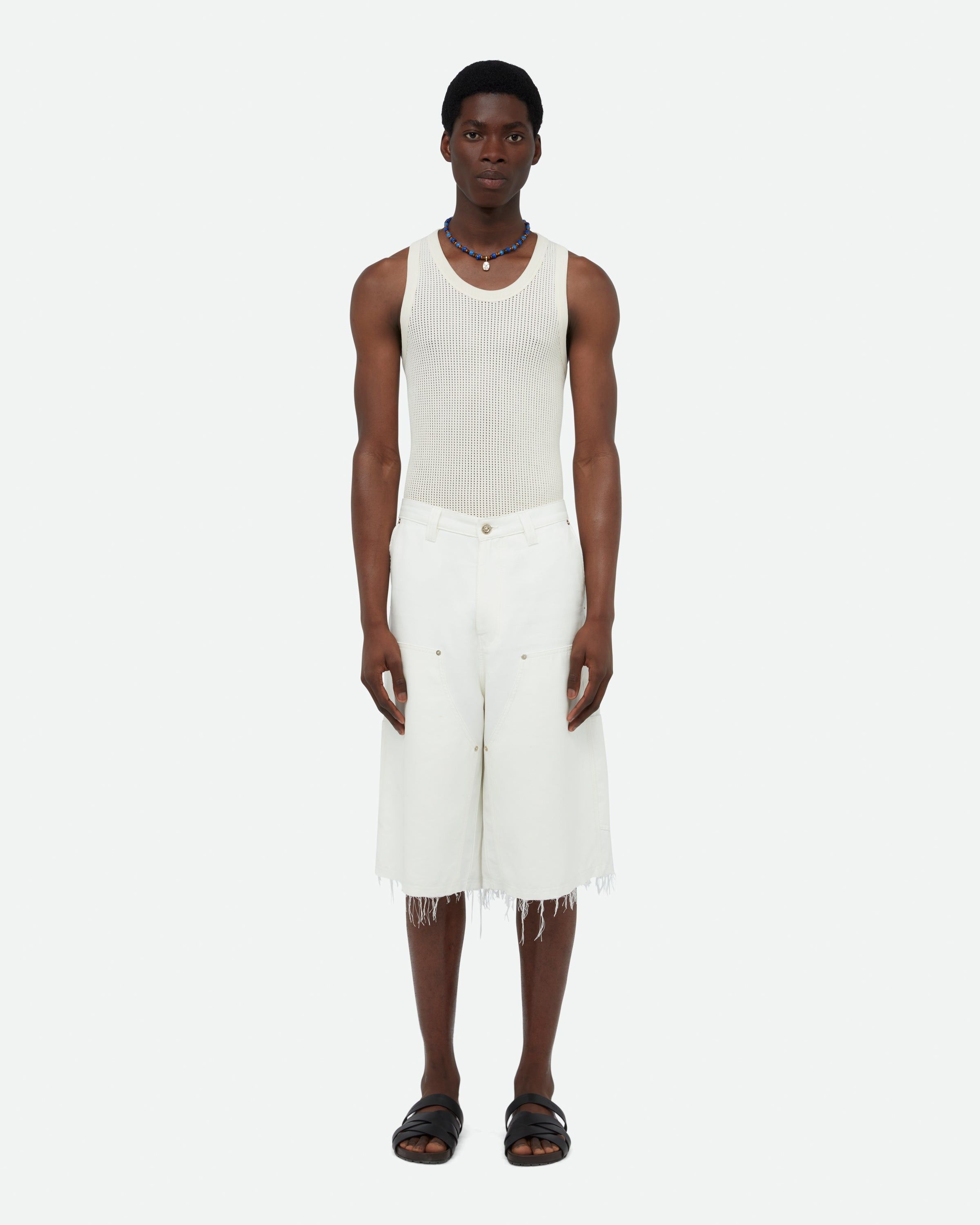 Wales Bonner o1mle0825 Kingston Shorts in White Size US 36 / EU 52 - 2 Thumbnail