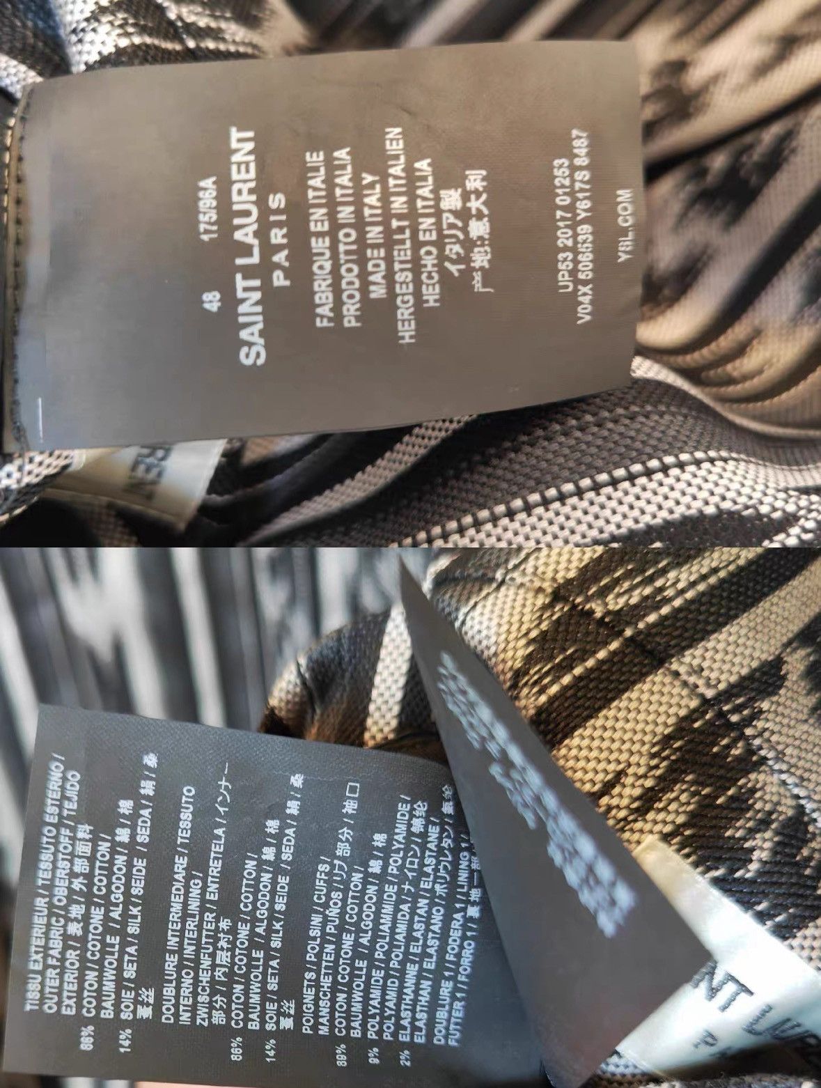 Saint Laurent Paris Saint Laurent Paris Saint Laurent Reversible Striped Jacke Size US M / EU 48-50 / 2 - 6 Thumbnail