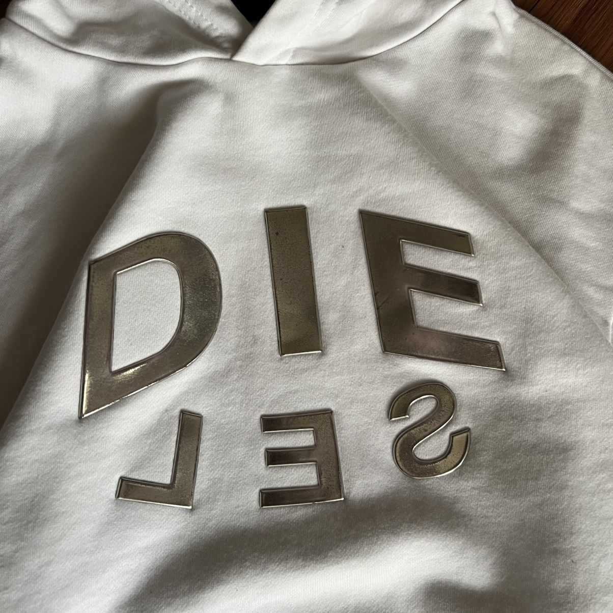 Diesel “DIESEL” WHITE HOODIE Size US L / EU 52-54 / 3 - 3 Thumbnail