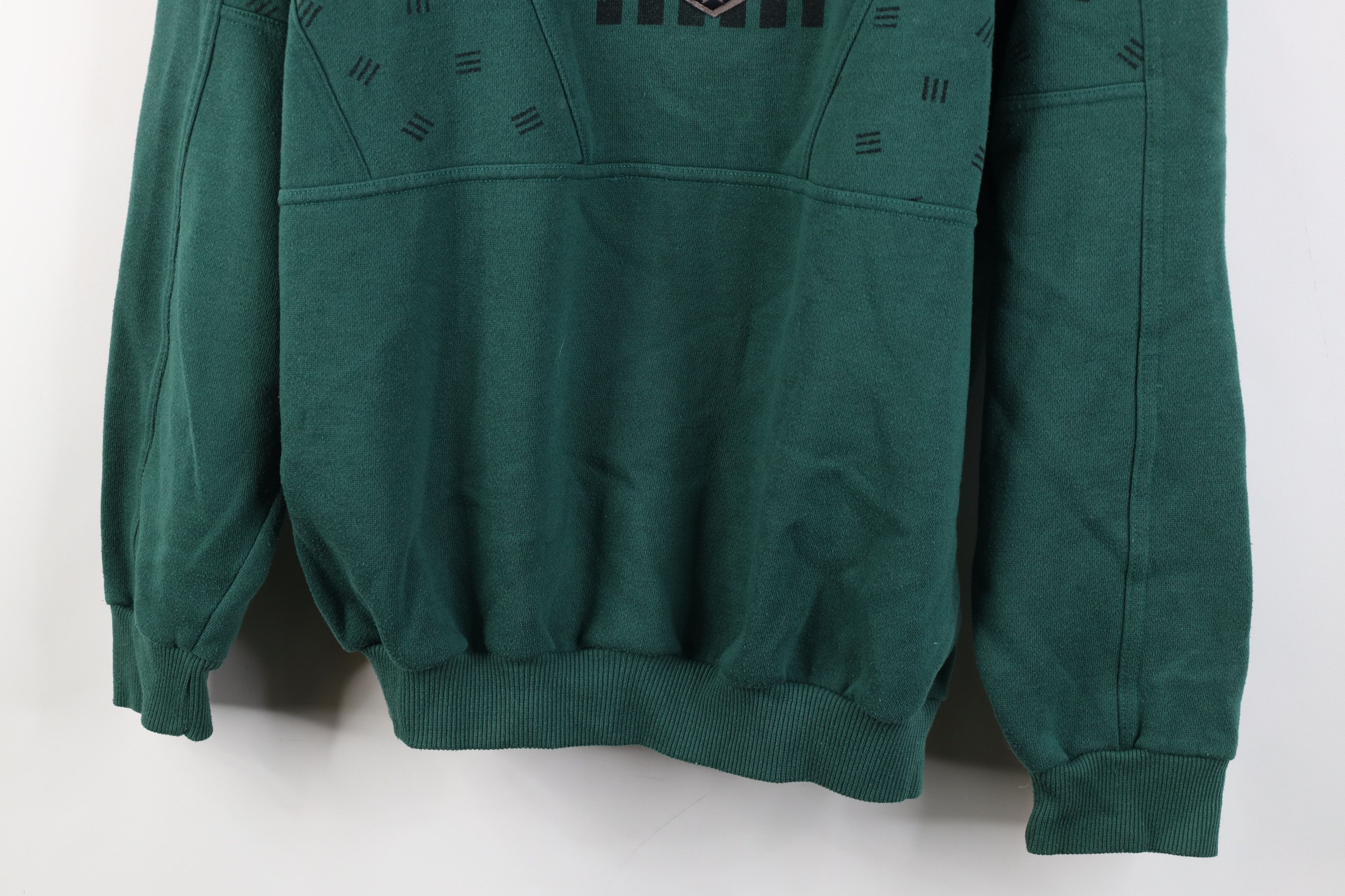 Vintage Vintage 90s Streetwear Geometric Crewneck Sweatshirt Green Size L / US 10 / IT 46 - 3 Thumbnail