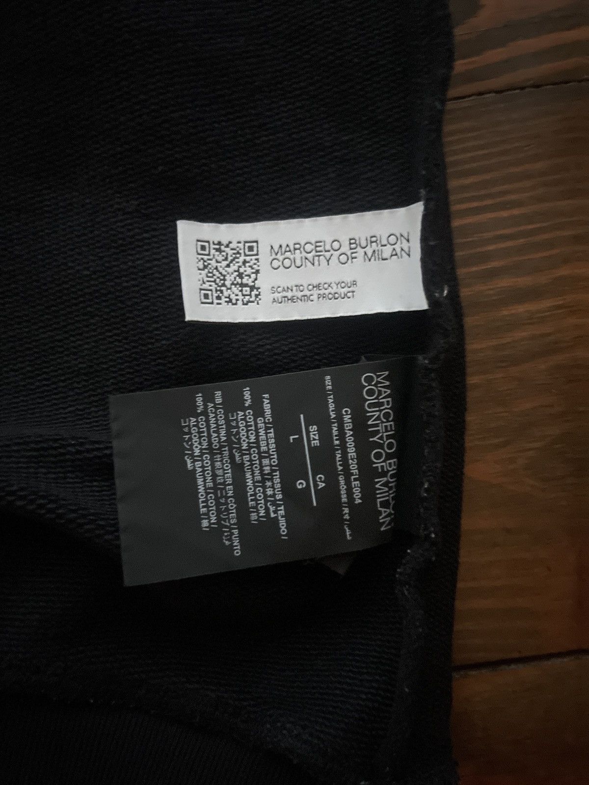 Marcelo Burlon Marcelo Burlon County of Milan Black Crewneck Sweatshirt Size US L / EU 52-54 / 3 - 4 Thumbnail