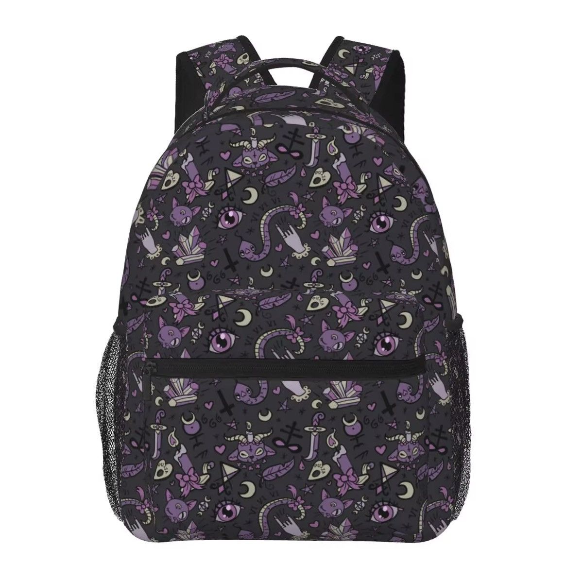 Vintage Purple Black Goth Spooky Travel Backpack Size ONE SIZE - 1 Thumbnail