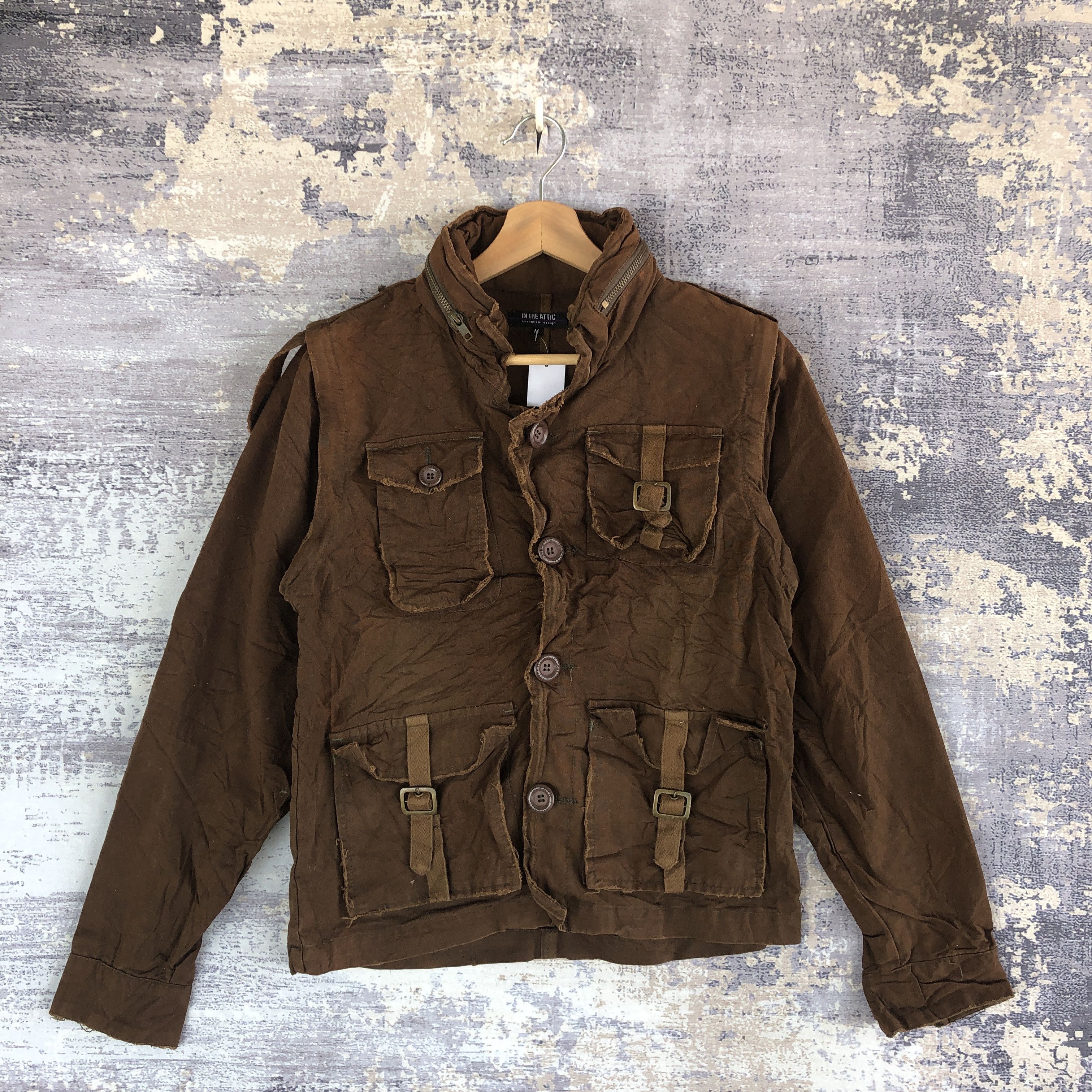 Japanese Brand × Vintage In The Attic Hood Jackets Japanese Multi Pocket Bondage Size US S / EU 44-46 / 1 - 1 Thumbnail