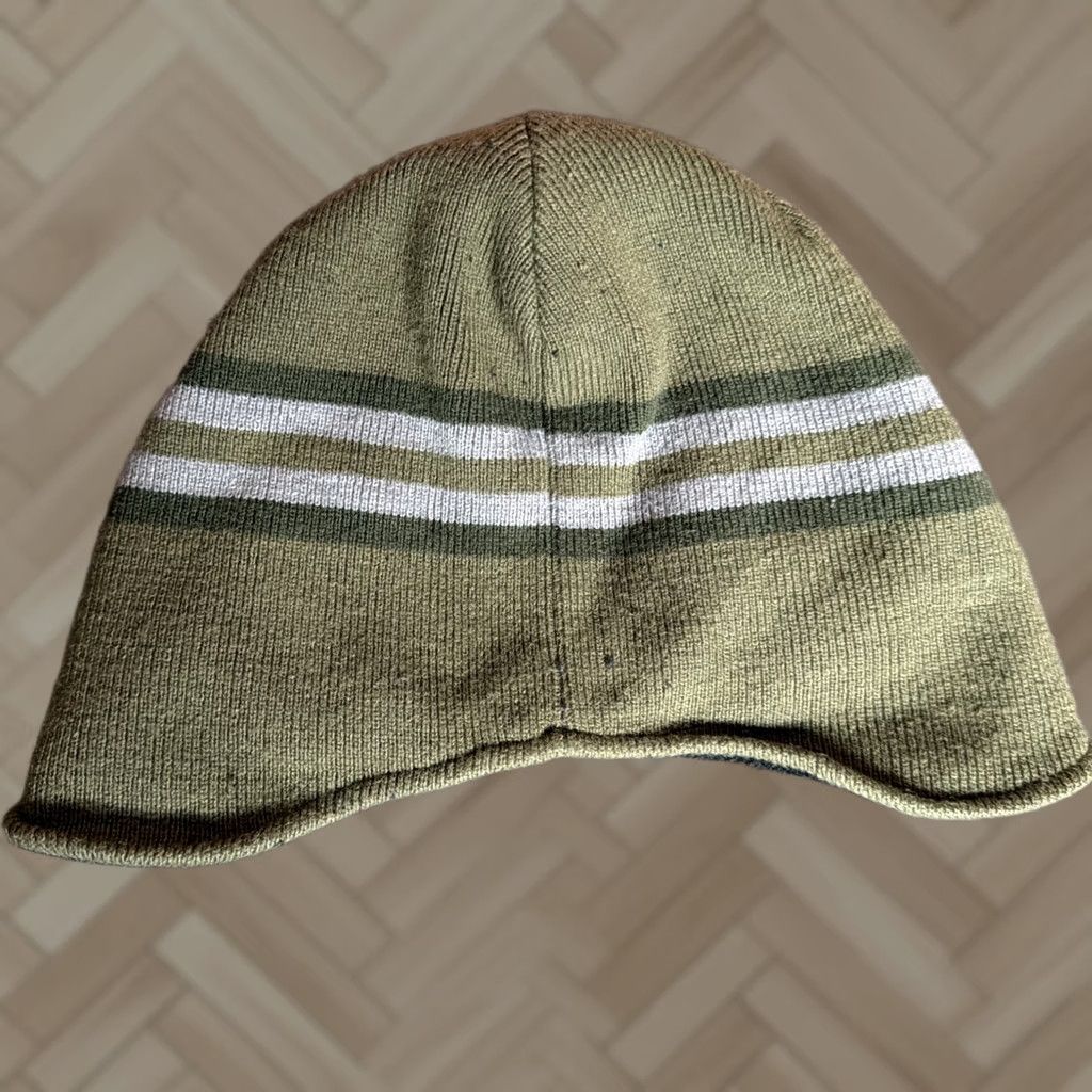 Carhartt Carhartt Beanie Hat One Size Green Knit Striped Ear Flap Fleece Lined Winter Cap Mens Size US M / EU 48-50 / 2 - 1 Thumbnail