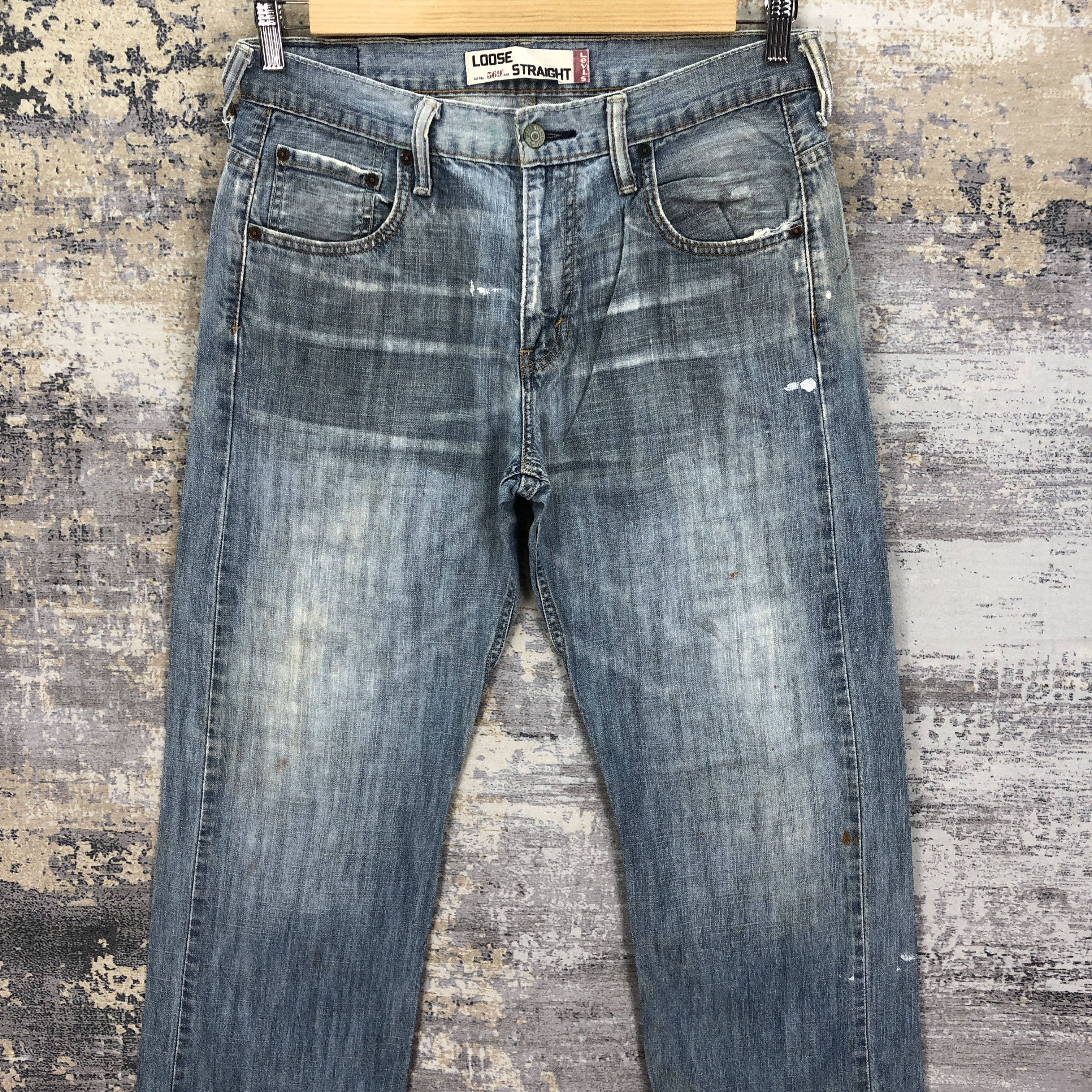 Levi's Vintage Levis 569 Faded Baggy Jeans Levi's Light Wash Denim Size US 32 / EU 48 - 3 Thumbnail