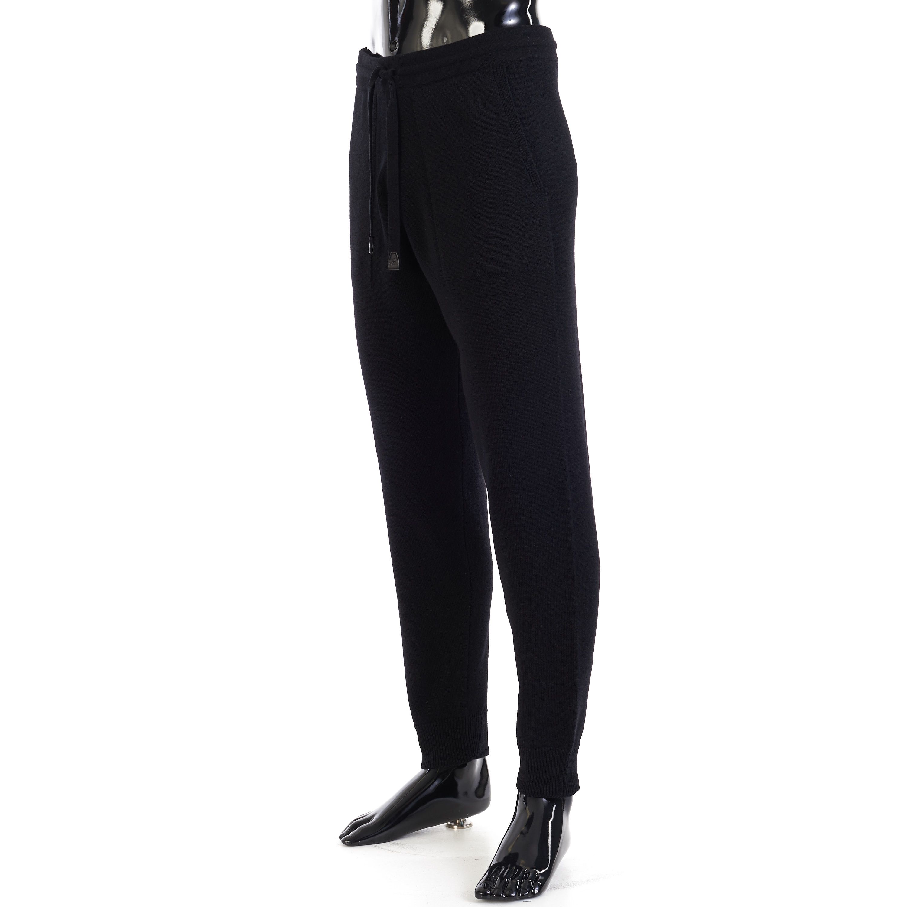 Brioni Black Jogger Pants - Cashmere, Relax Fit, Lounge Size US 34 / EU 50 - 2 Thumbnail