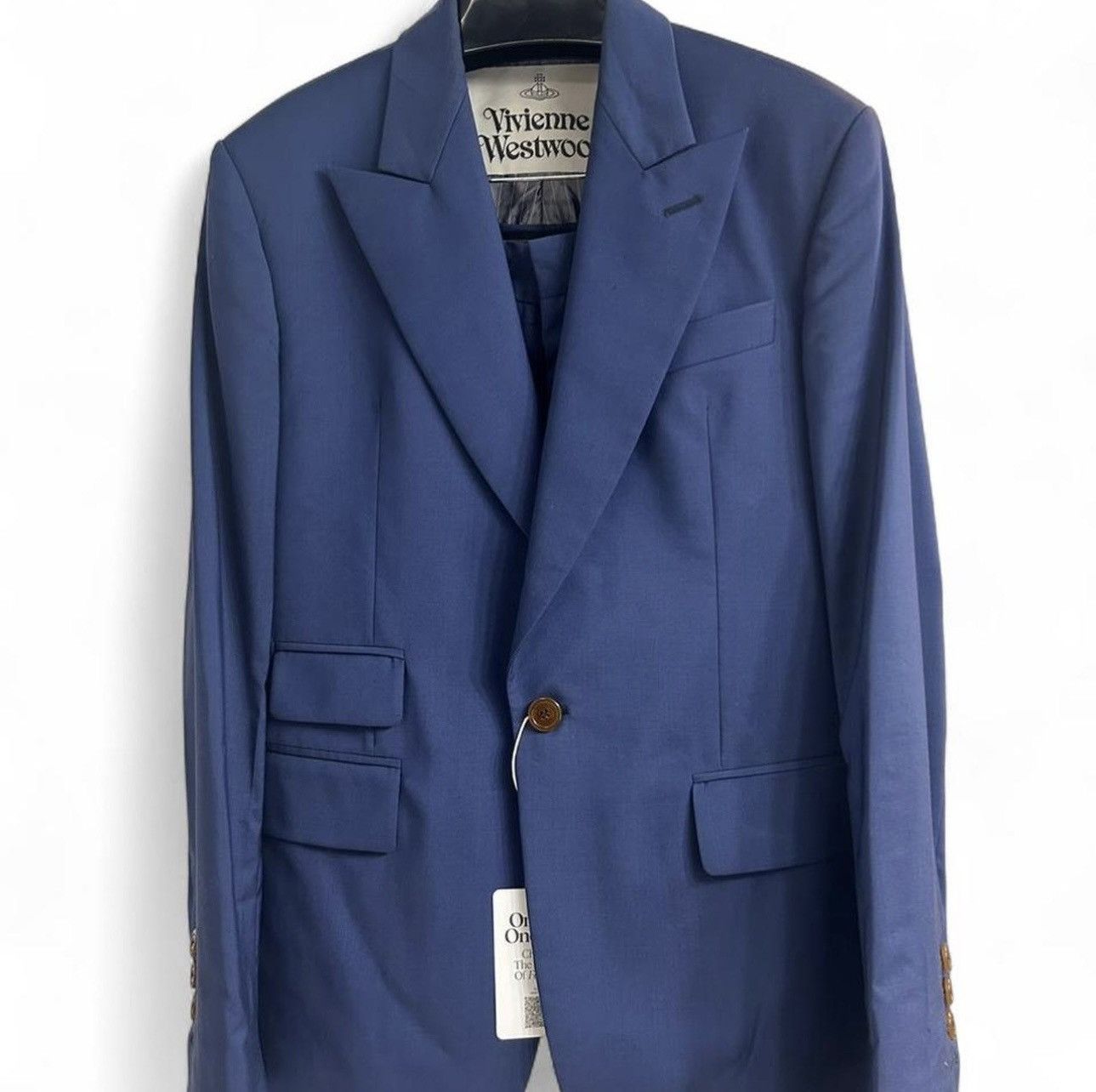 Vivienne Westwood Vivienne Westwood Peak Lapel F/W 18 Blue Two-Piece Suit Size 48R - 1 Thumbnail