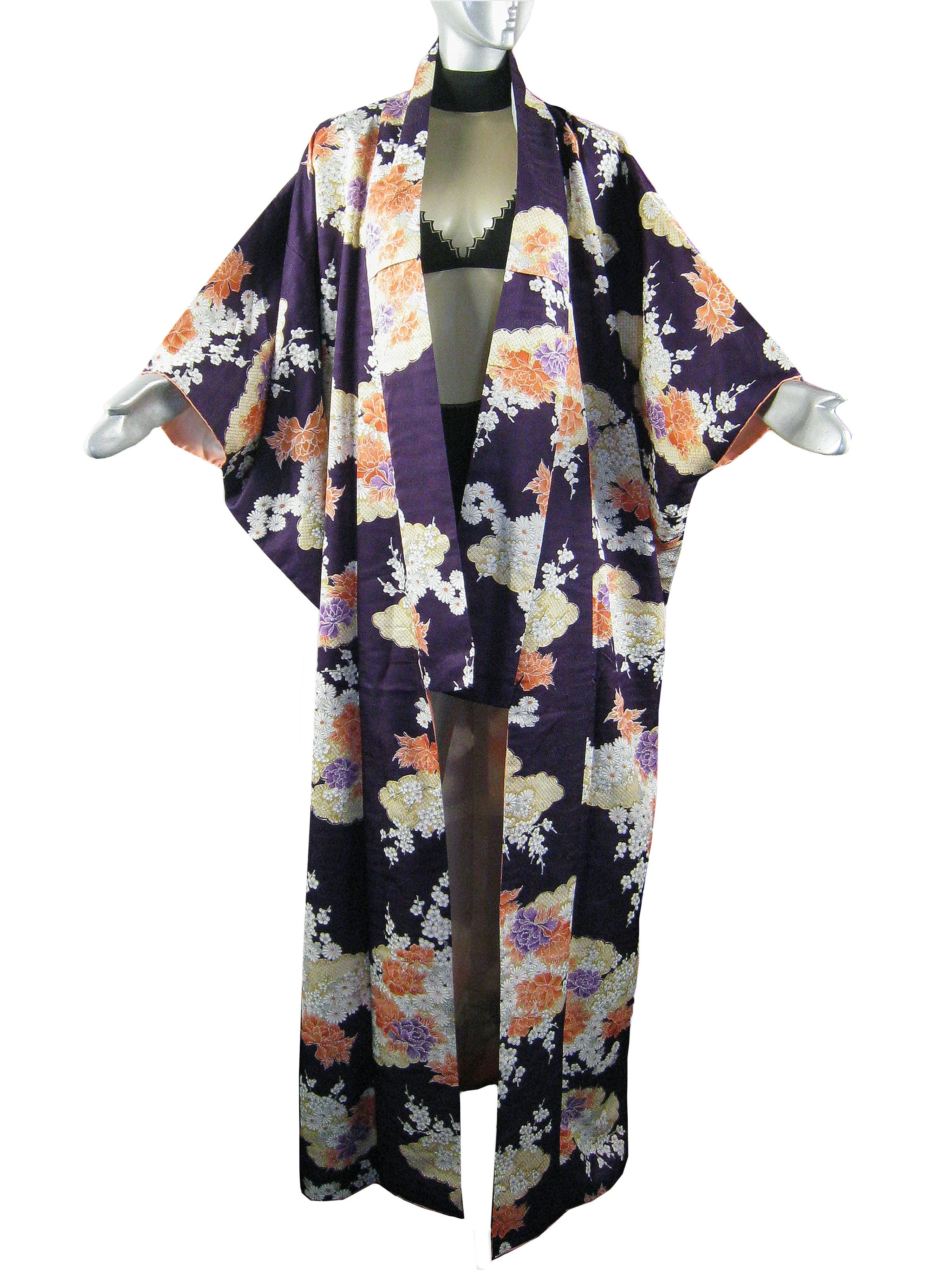 Edition Japan Traditional Japanese Kimono Kurotomesode Vintage Size L / US 10 / IT 46 - 3 Thumbnail