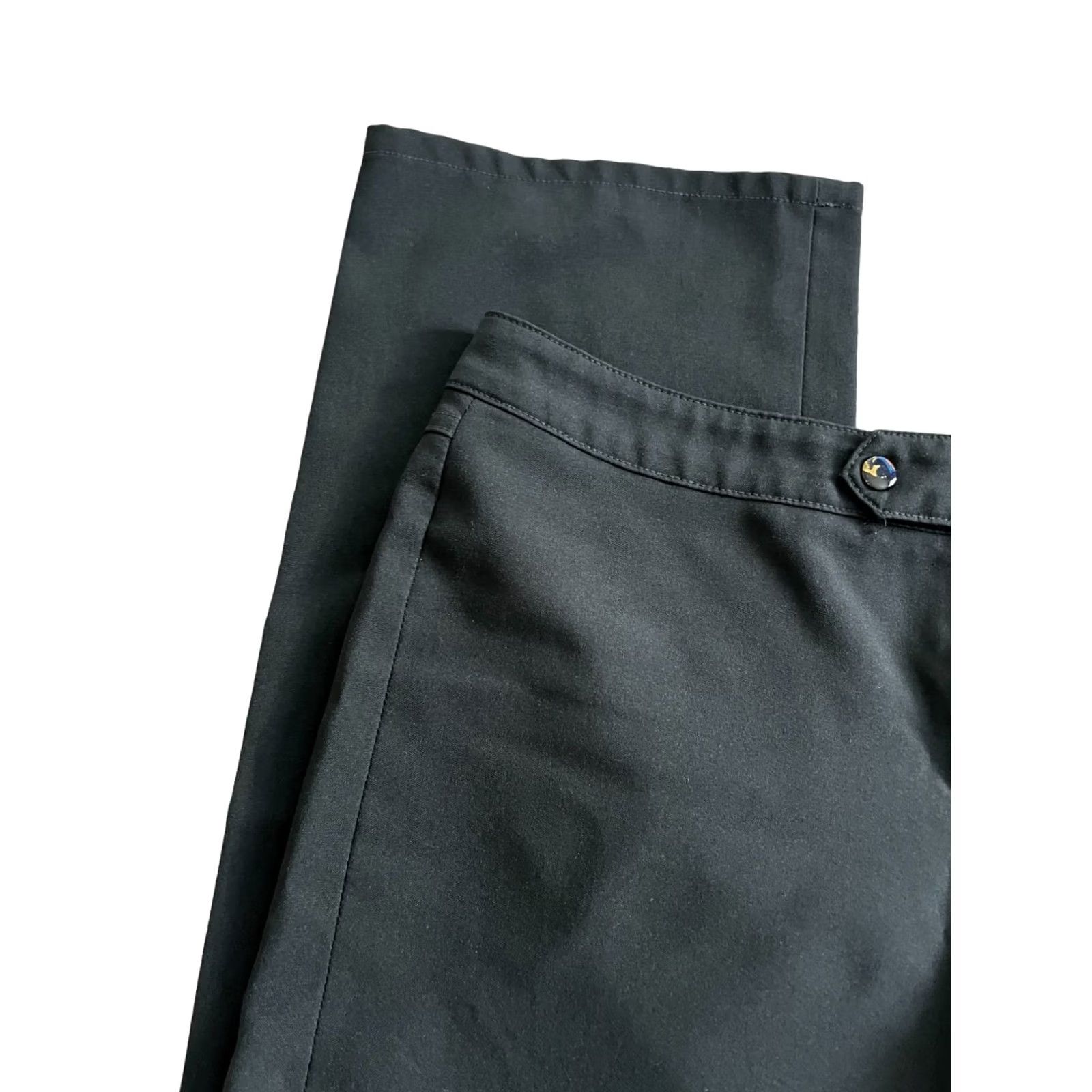 Guess VTG Guess Jeans Womens Size 31 Black Straight Flat Front Button Solid Dark Wash Size 24" / US 00 / IT 34 - 5 Thumbnail