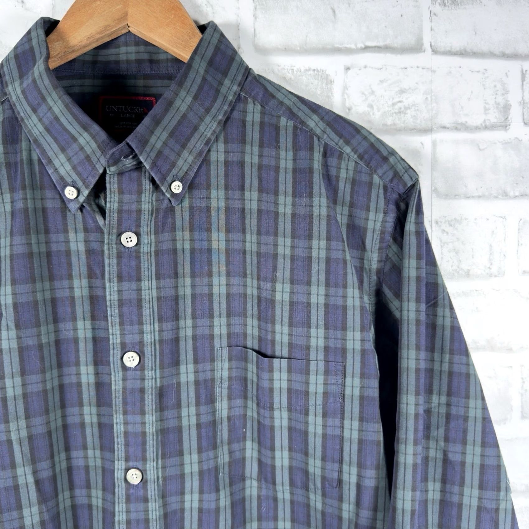 UNTUCKit UNTUCKit Plaid Button-Down Shirt Mens Size L Long Sleeve Multicolor Size US L / EU 52-54 / 3 - 2 Thumbnail
