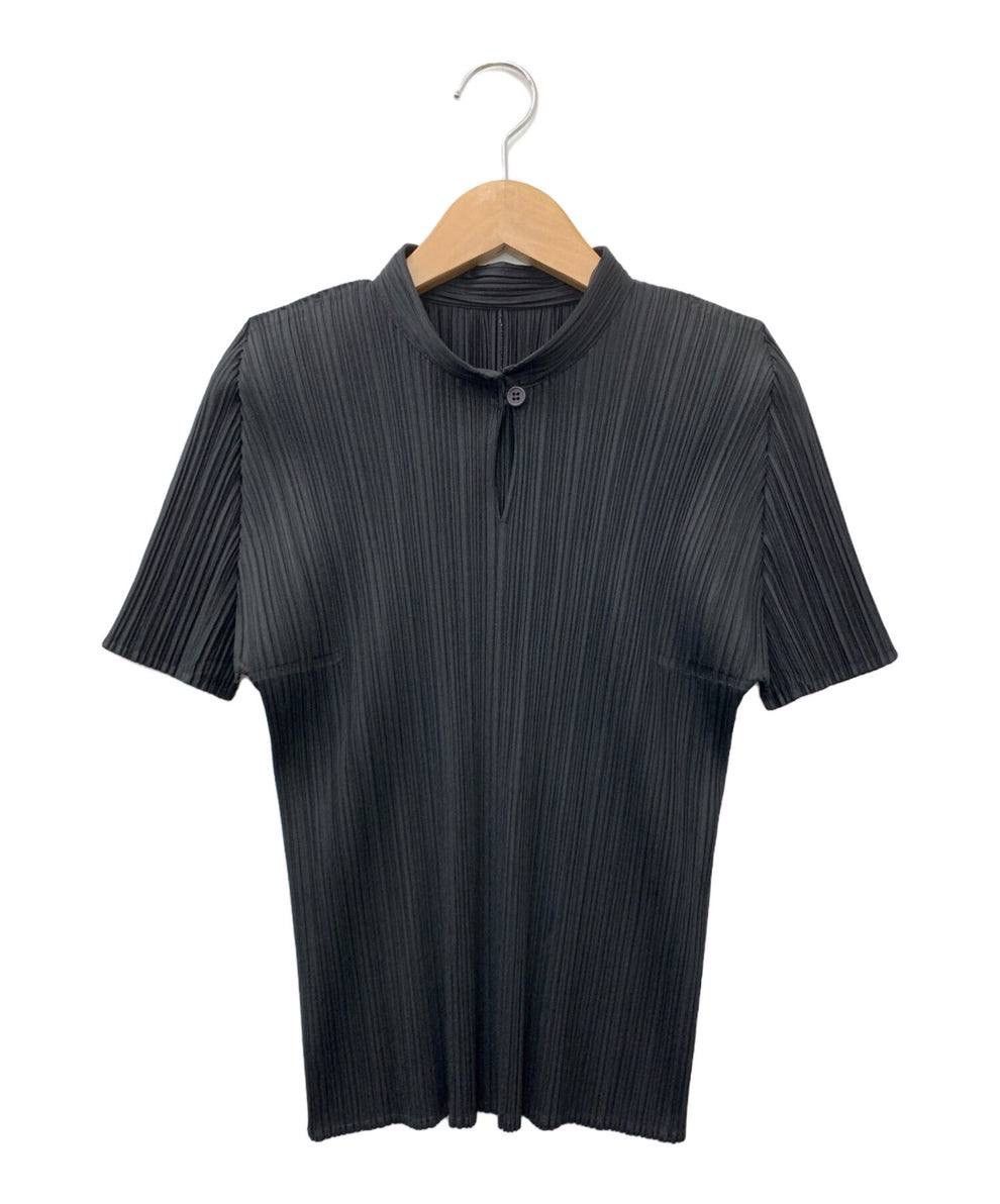 Pleats Please Issey Miyake PLEATS PLEASE ISSEY MIYAKE Black Plisse Mock Neck Top 3 Size US M / EU 48-50 / 2 - 2 Thumbnail