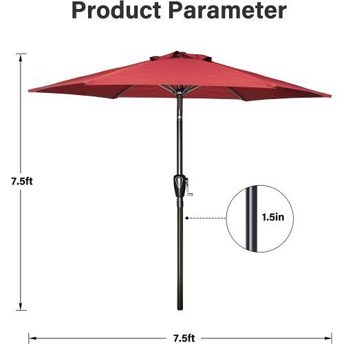 Designer × Homemade Simple Deluxe 7.5' Patio Outdoor Table Market Yard Umbrella Size US L / EU 52-54 / 3 - 6 Thumbnail