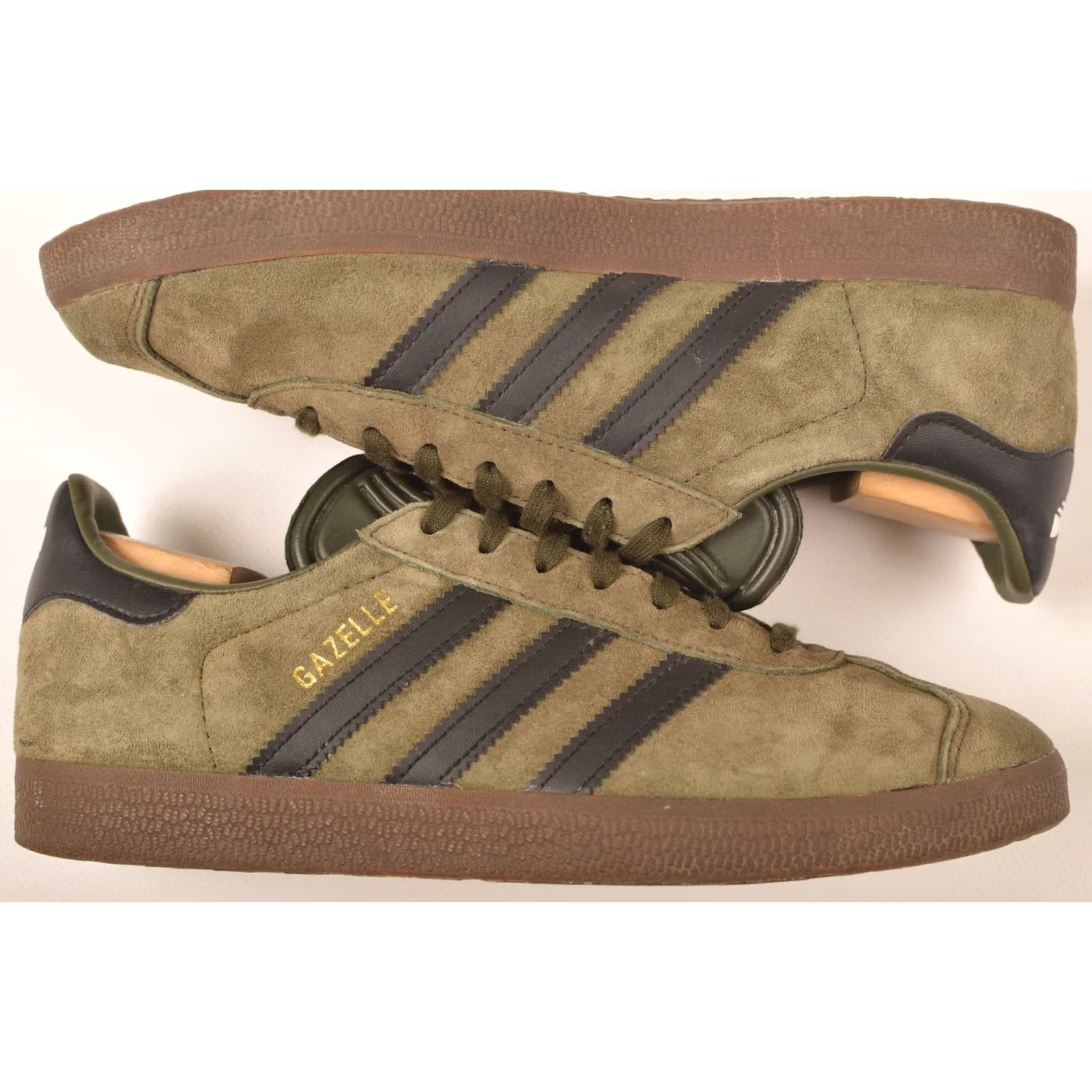 Adidas adidas Sneakers Mens Green Gazelle Night Cargo Core Black EE8947 Suede Trainers Size Size US 5 / EU 37 - 6 Thumbnail