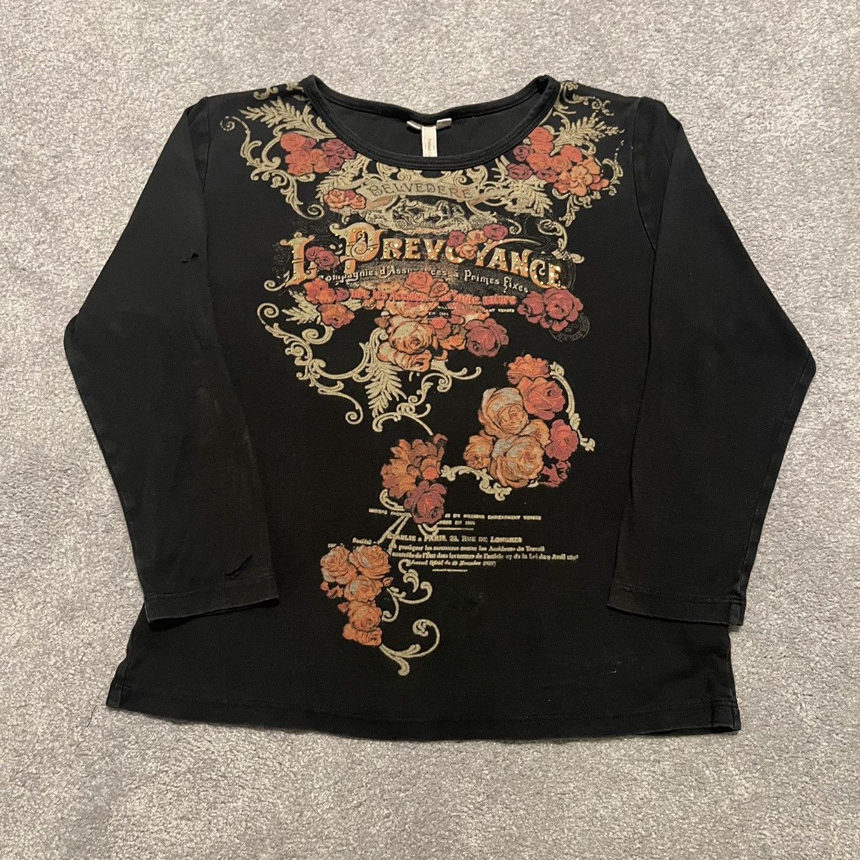 Vintage Vintage Y2K Affliction Style Gothic Stud Logo Longsleeve Tee Size M / US 6-8 / IT 42-44 - 1 Thumbnail