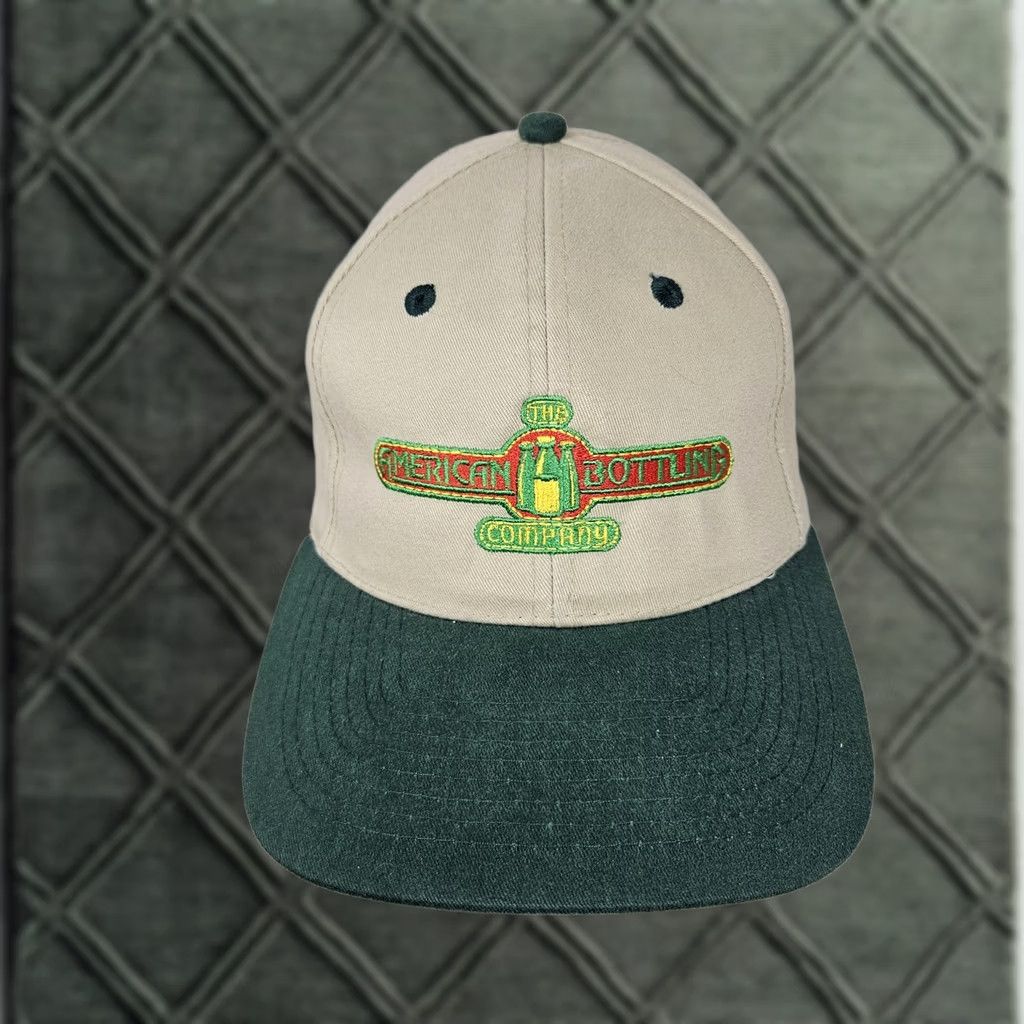 Vintage American Bottling Company Hat Cap Snap Back Mens Tan Green Cintas Trucker Size ONE SIZE - 1 Thumbnail