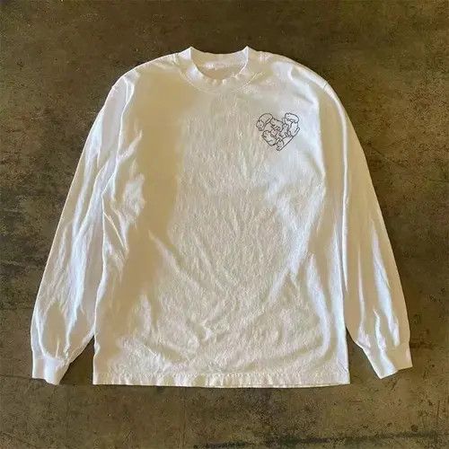 Japanese Brand Honjoh x Aoba Loose Rabbit Print White Long Sleeve T-Shirt Size US M / EU 48-50 / 2 - 8 Thumbnail