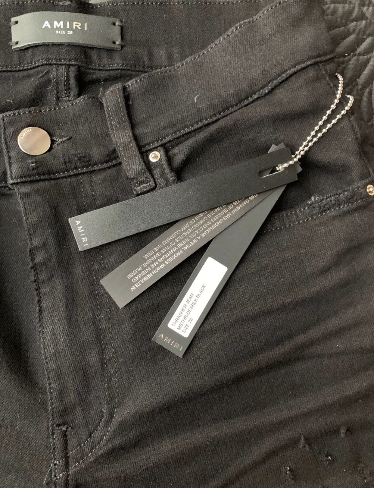 Amiri Amiri's most classic pair of knee ripped jeans 2412- Size US 28 / EU 44 - 6 Thumbnail