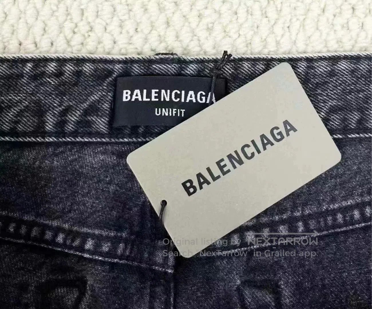 Balenciaga Balenciaga Black Denim Logo Jeans. Size US 30 / EU 46 - 3 Thumbnail