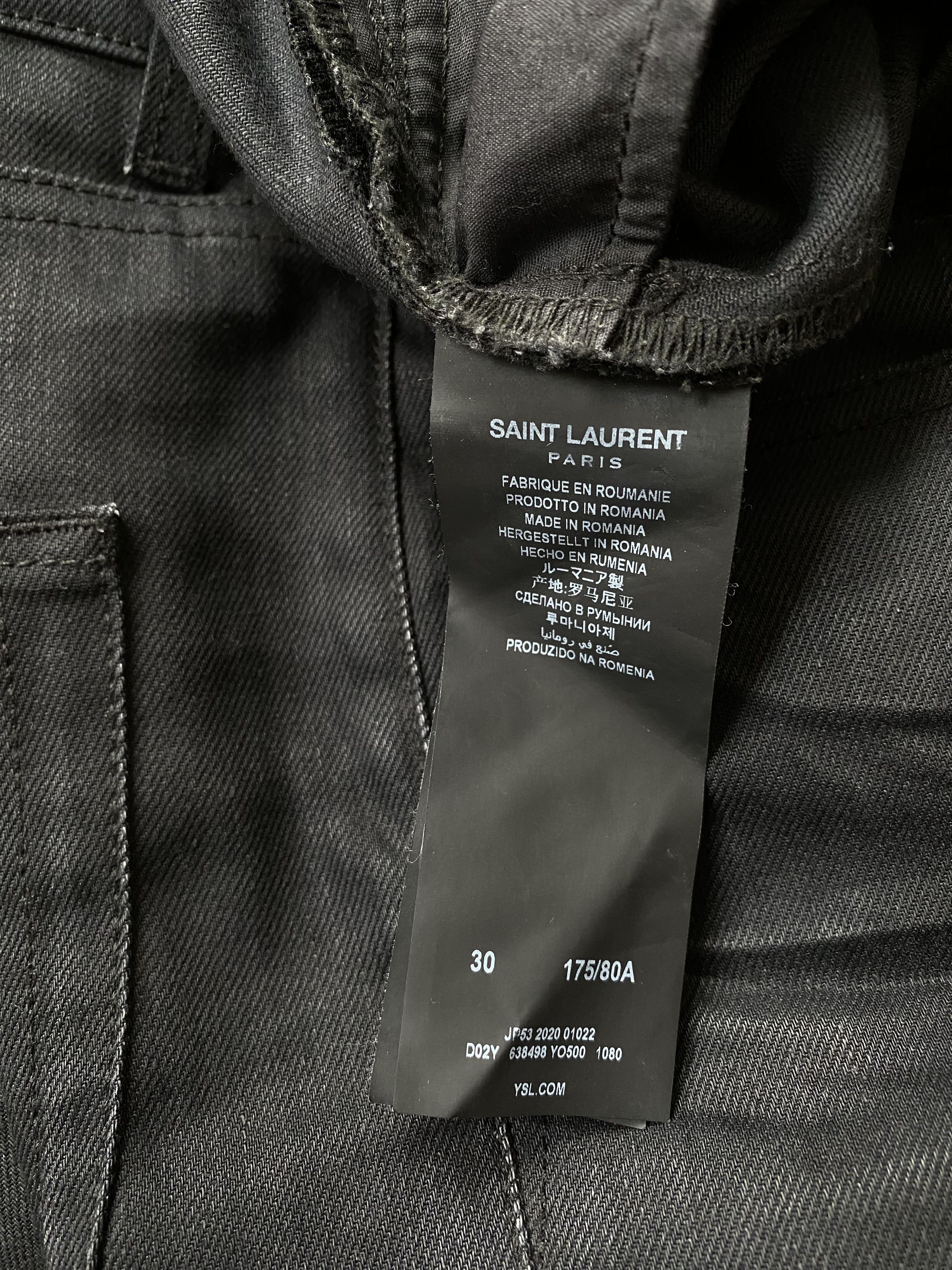 Saint Laurent Paris SLP D03 Waxed Denim Slim Fit 5 Pocket Size US 30 / EU 46 - 6 Thumbnail