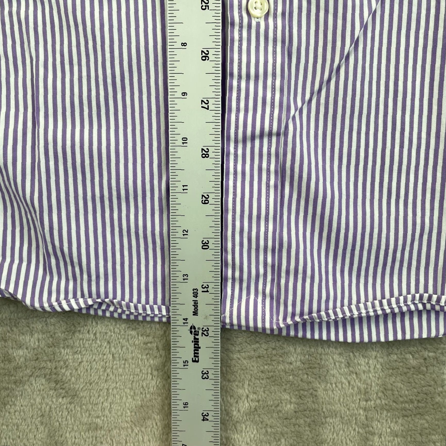 Polo Ralph Lauren Polo Ralph Lauren Oxford Shirt Men 2XL Lavender Striped Slim Fit Long Sleeve Shirt Size US XXL / EU 58 / 5 - 7 Thumbnail