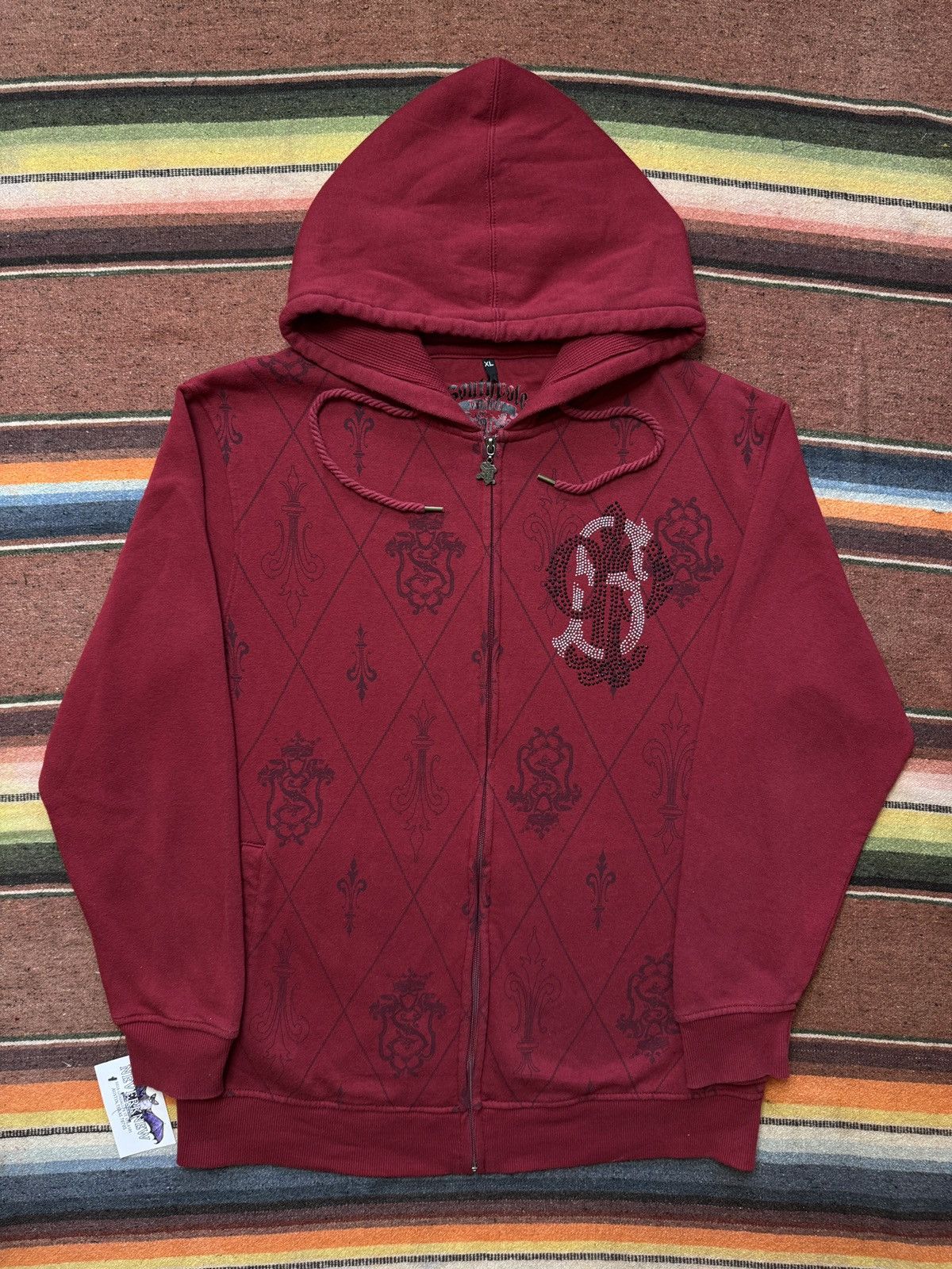 Southpole Y2K South Pole Thermal Zip Up Hoodie Size US XL / EU 56 / 4 - 1 Thumbnail