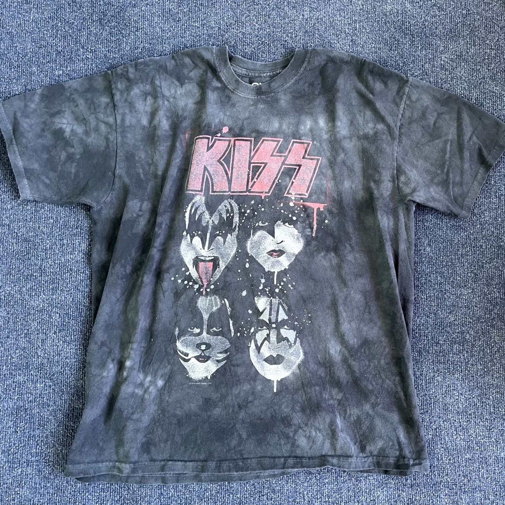 Liquid Blue KISS Liquid Blue Shirt Mens XL Black Band Faces Graphic Tee T-Shirt Rock Music Size US XL / EU 56 / 4 - 2 Thumbnail