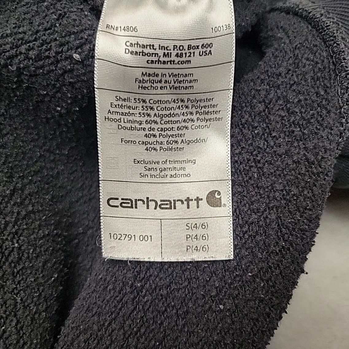 Carhartt Carhartt Hoodie Womens S Black 4-6 Hooded Sweatshirt Work Pullover Fleece Size S / US 4 / IT 40 - 5 Thumbnail