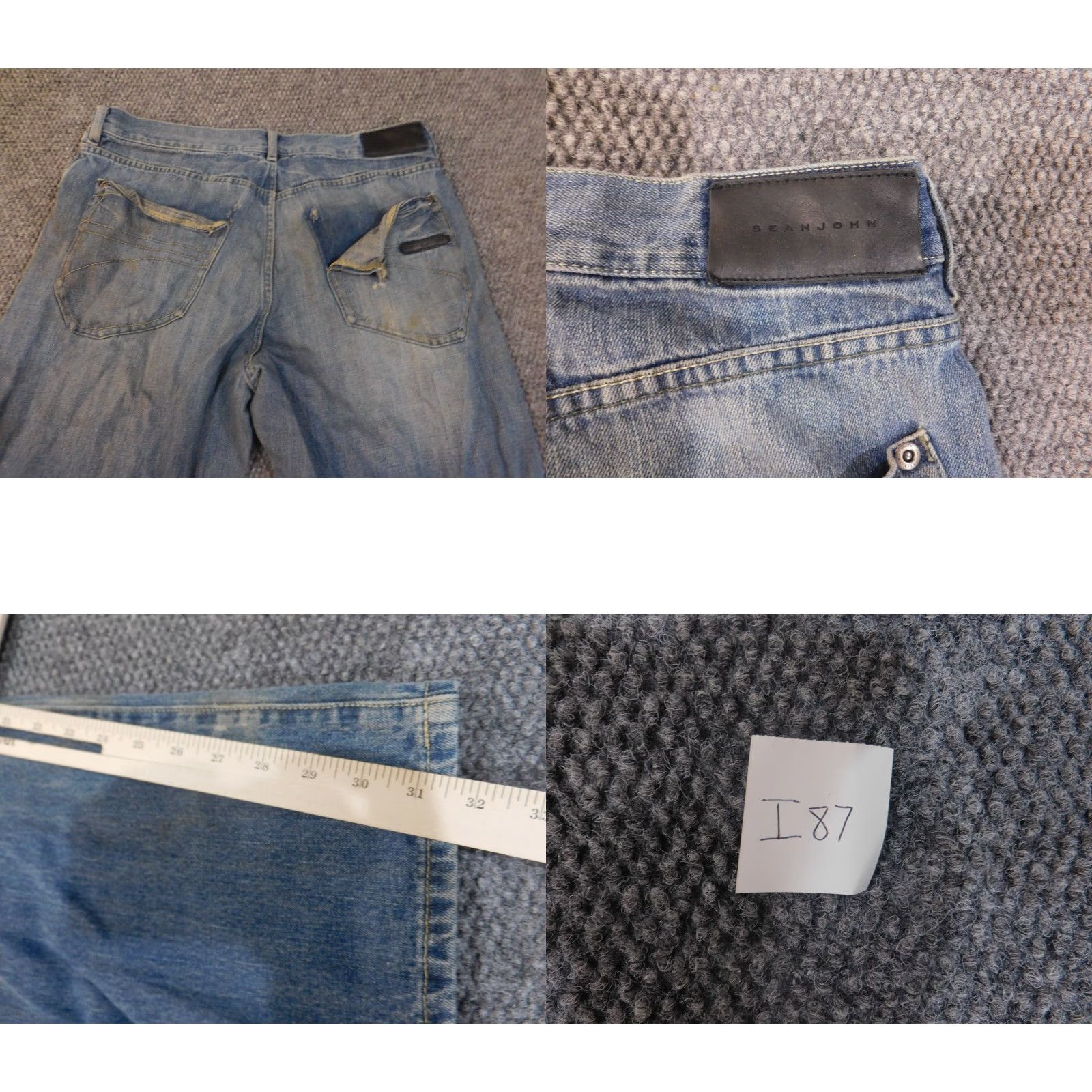 Sean John Sean John Jeans 36x32 Mens Vintage Straight Distressed Hip Hop Blue Blue Jeans Classic Fit 36in Inseam 32in Waist Size US 36 / EU 52 - 8 Thumbnail