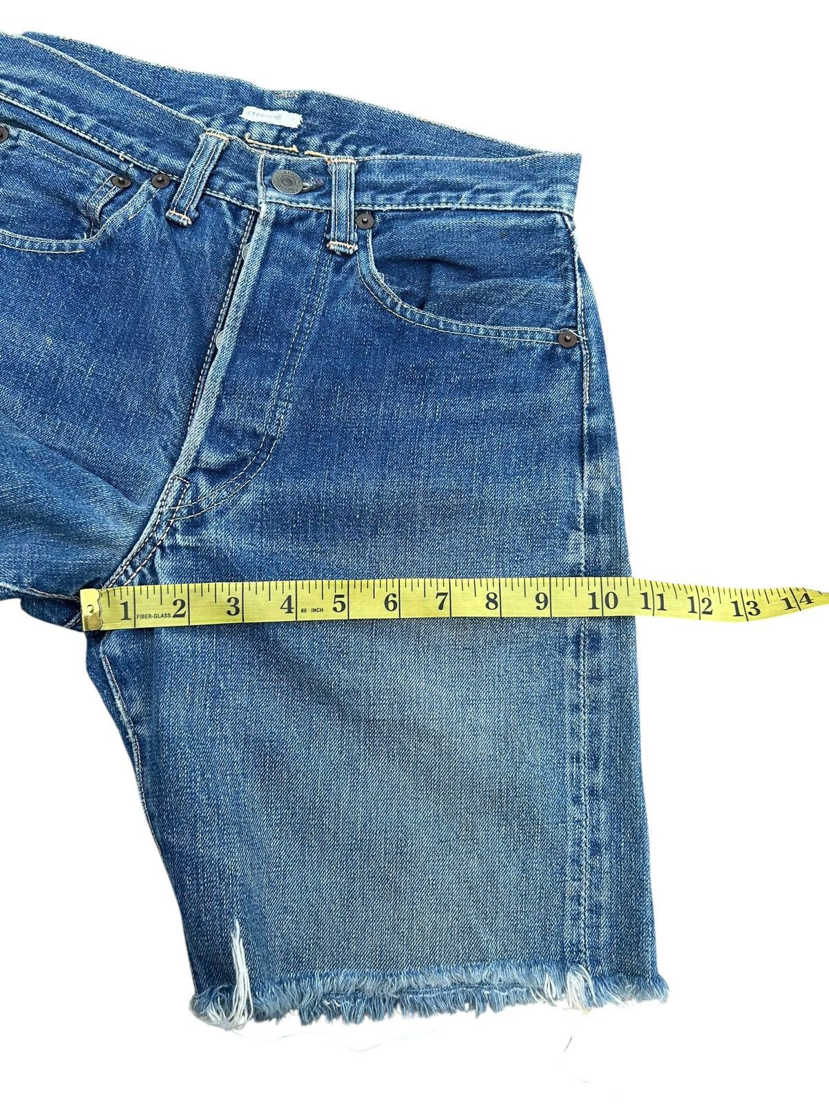 Levi's 50s Vintage Levis big E Hidden Rivet Short Denim Jeans Rare Size US 27 - 17 Thumbnail