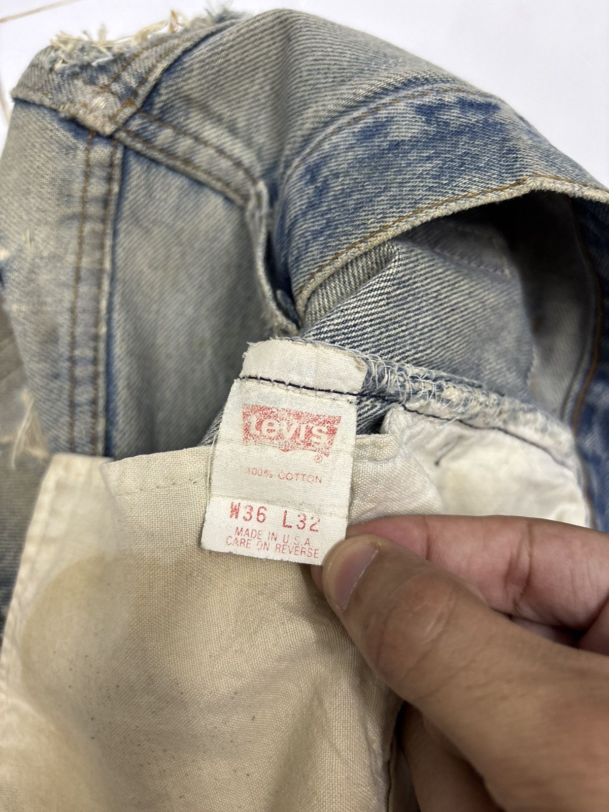 Kapital THRASHED LEVIS 501⛓️‍💥 CHAIN PUNK MUD WASH DISTRESS DENIM JEANS Size US 34 / EU 50 - 11 Thumbnail