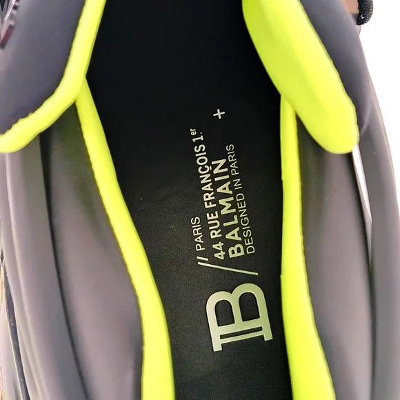 Balmain Balmain Men's Unicorn Blk/Neon Low Chunky Sneakers - EU46 Size US 13 / EU 46 - 12 Thumbnail