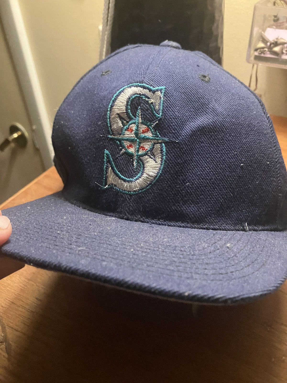 MLB × Sports Specialties Vtg 90 Seattle mariners mlb baseball cap fitted hat sz 7 5/8 Size ONE SIZE - 3 Thumbnail
