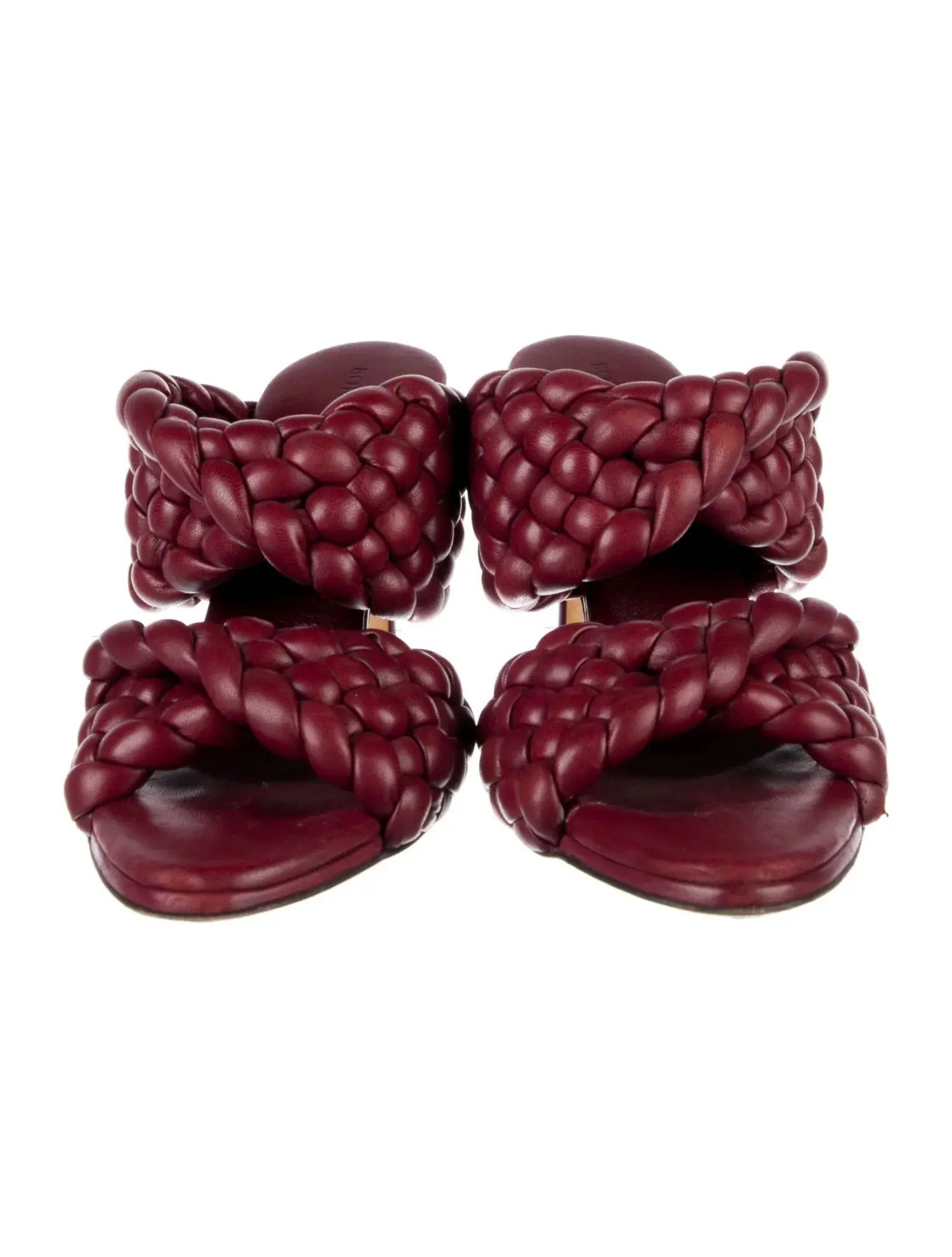 Bottega Veneta o1bcso1str0924 Curve Sandals in Burgundy Size US 4.5 / IT 34.5 - 3 Thumbnail