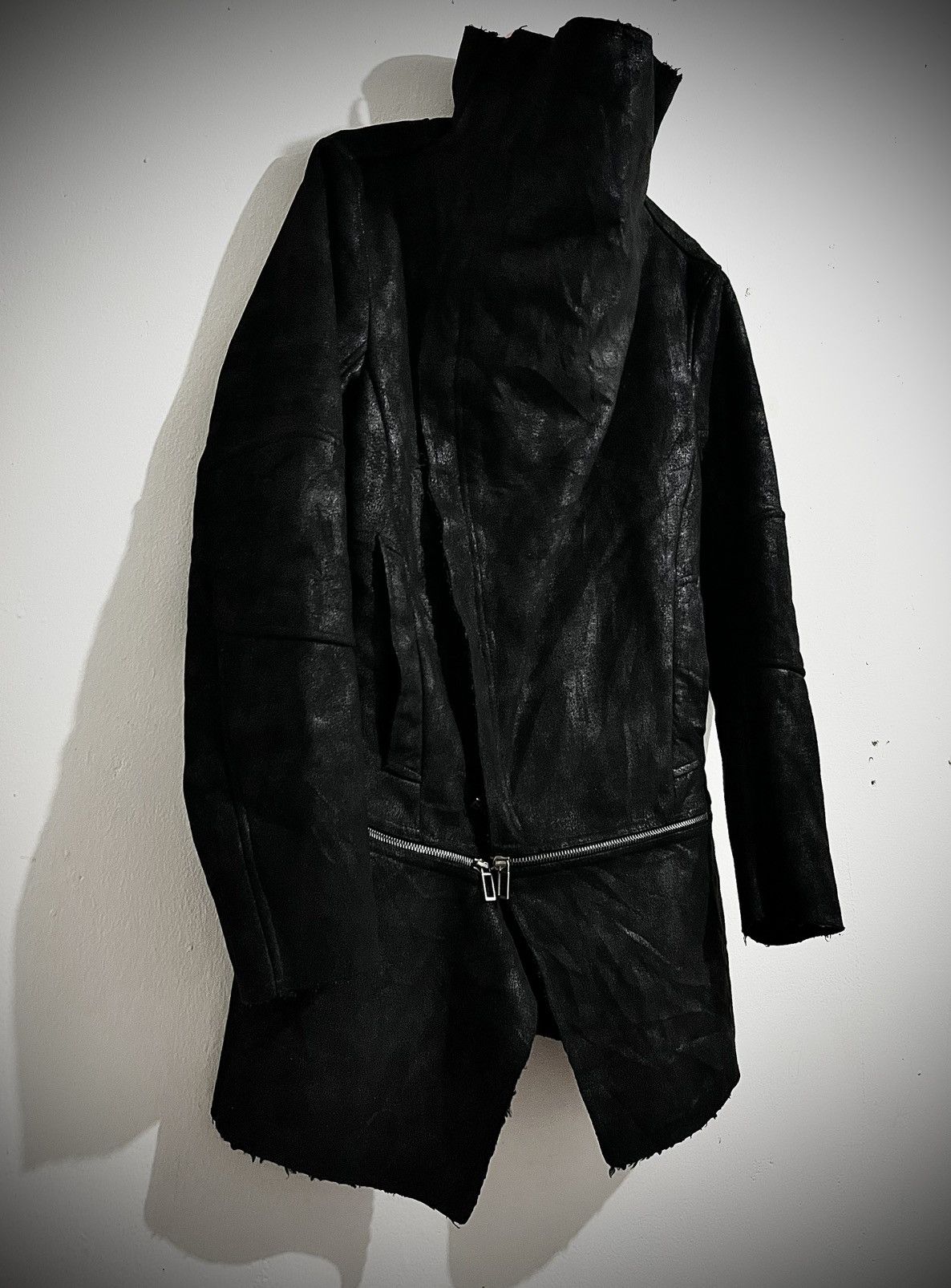 ANDEW 2000s ANDEW Asymmetrical Leather Jacket 14th addiction style Size US M / EU 48-50 / 2 - 3 Thumbnail