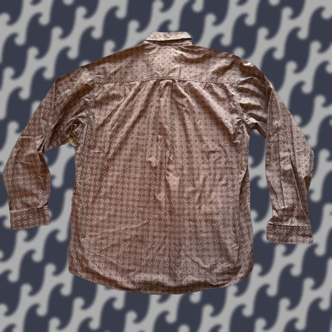 Altea Cinch Men's Medium Western Shirt Button Front Brown Teal Geometric Long Sleeve Shirt Men Size US M / EU 48-50 / 2 - 1 Thumbnail
