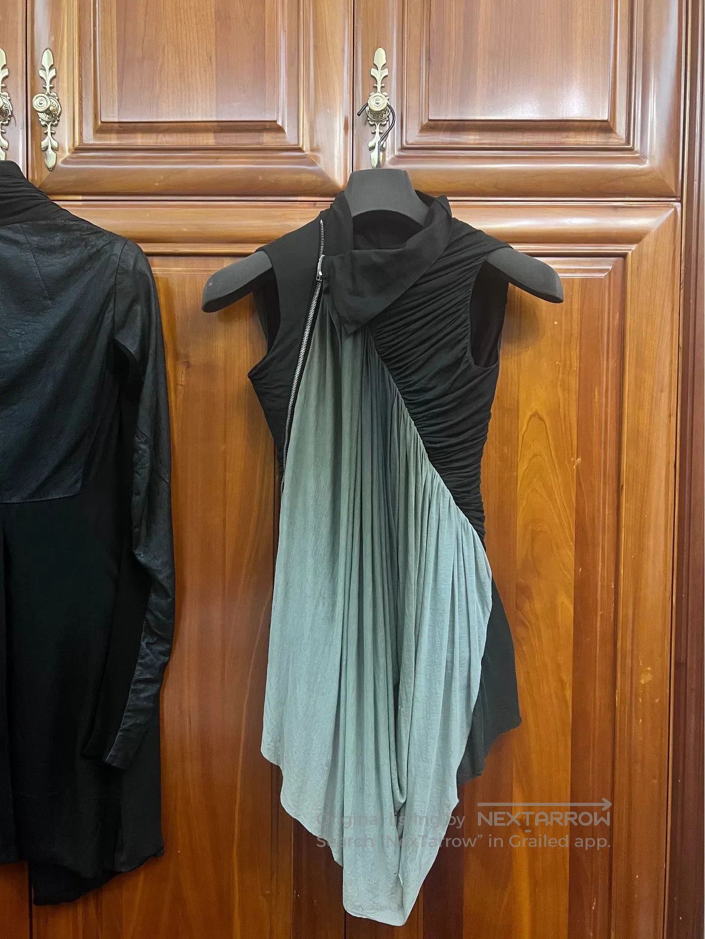 Rick Owens Rick Owens Pleated Asymmetrical High Neck Vest. Size US XXS / EU 40 - 2 Thumbnail