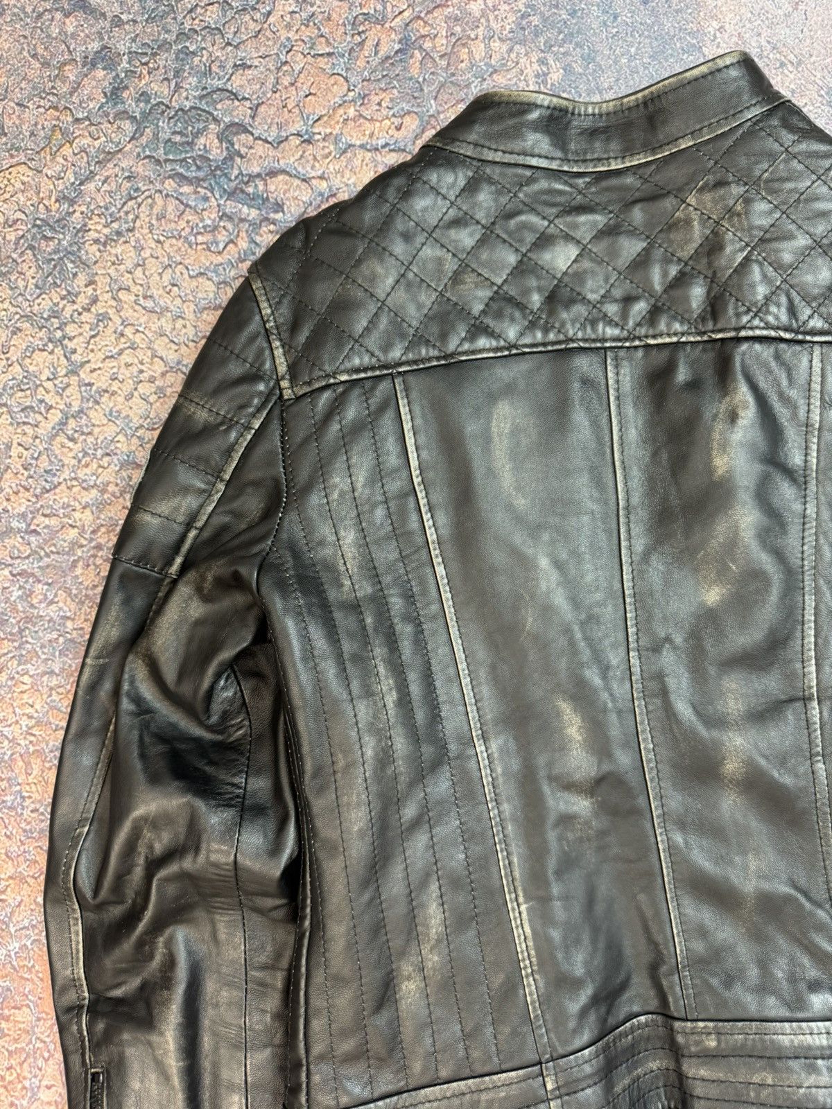 Harley Davidson Vintage Y2K Leather Jacket Bomber Opium Red Bul Style Size M / US 6-8 / IT 42-44 - 10 Thumbnail