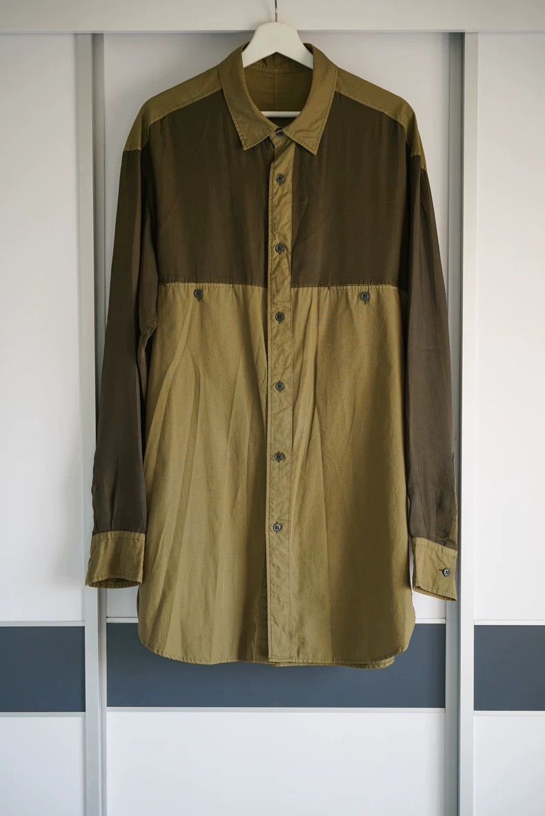 Yohji Yamamoto Yohji Yamamoto Yohji Yamamoto Green Long Sleeve Shirt Size US M / EU 48-50 / 2 - 1 Thumbnail